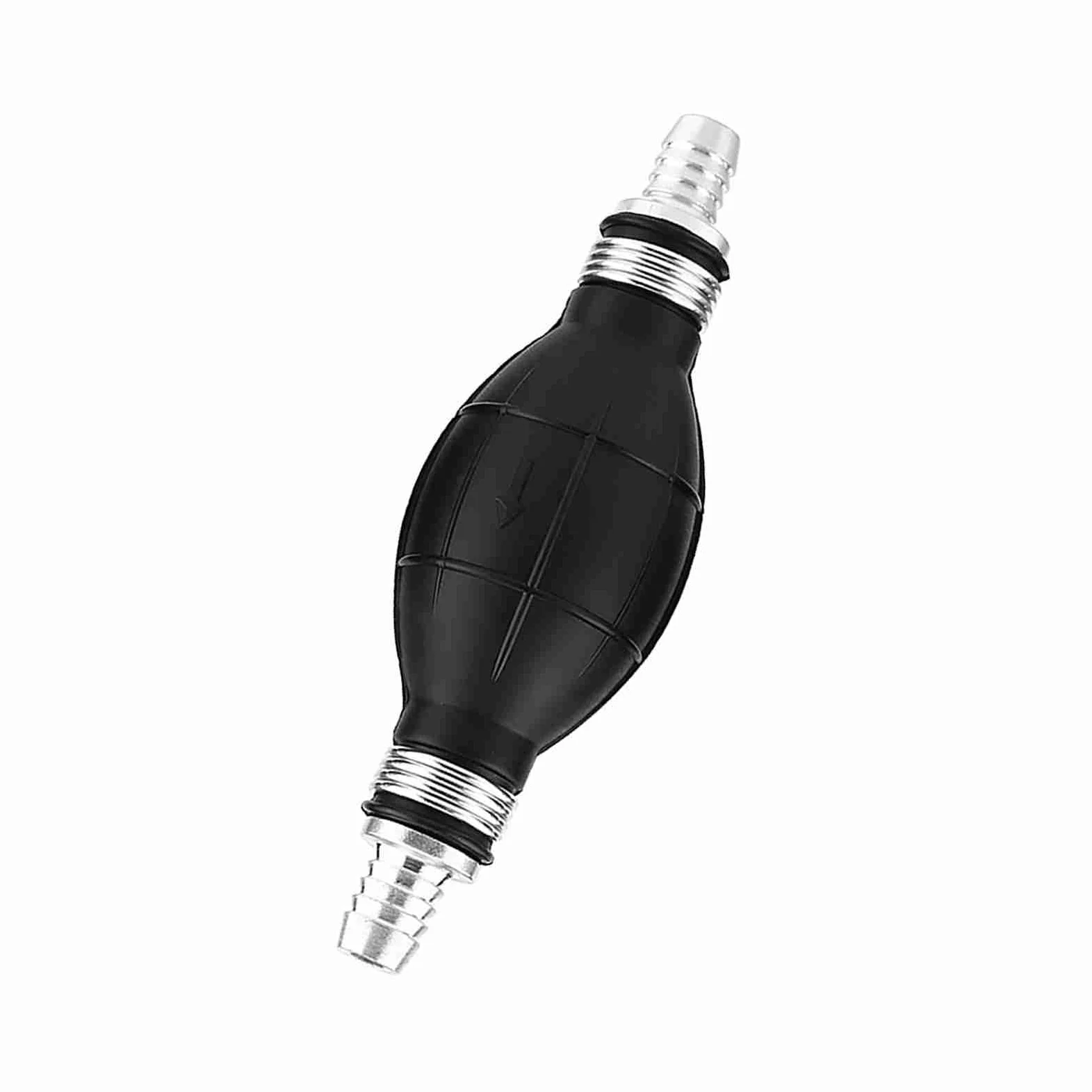 Yctze Bombilla de Cebado Manual para Bomba de, Aluminio de Caucho Universal para Motores Fueraborda Marinos de Barcos de Automóviles con Conector de Manguera de 1/4 3/8 1/2 Pulgadas (12mm)