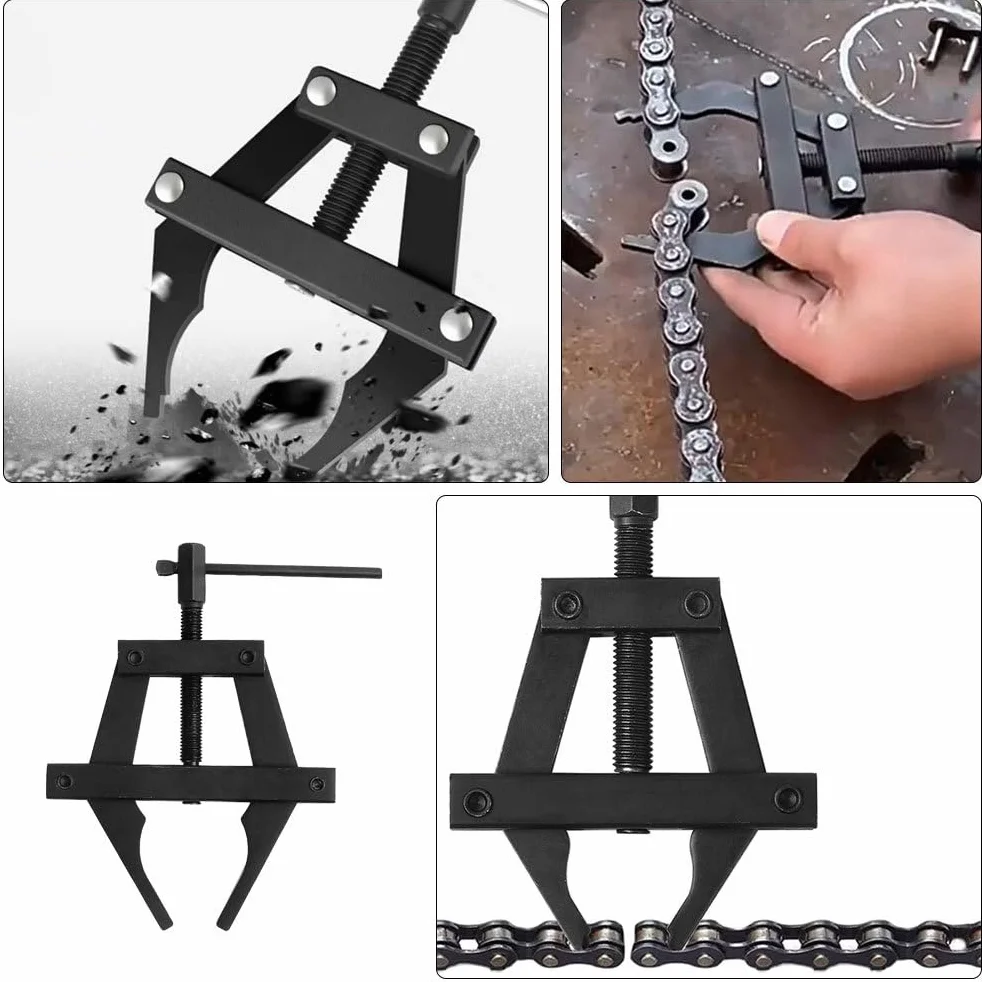 ULTECHNOVO Tensor De Cadena Para Motocicleta Herramienta Multifuncional De Acero 6.10X4.17X0.51 Pulgadas Para Ajuste Corte Y Mantenimiento De Cadenas Moto Y Equipos Industriales