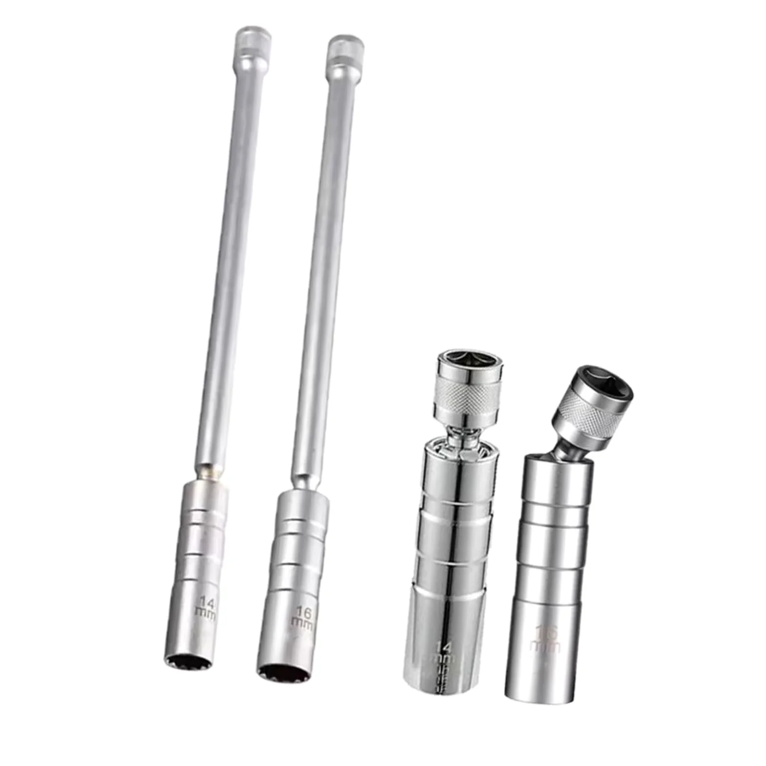 Llaves para Bujías 4 Uds Mezcla De Vehículo Magnético Bujía Llave Giratoria Delgada para Pared Bujías Herramienta Extracción De Enchufe De Encendido