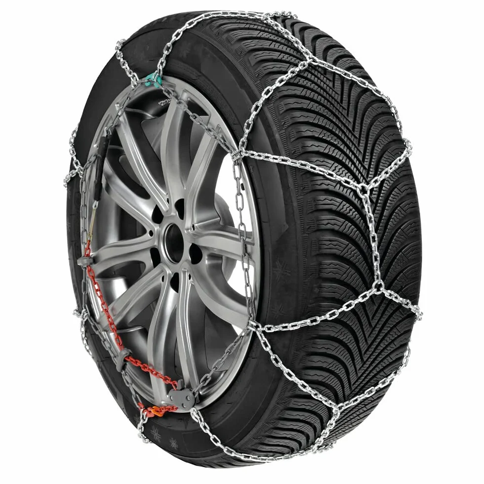 Cadena DE Nieve para Coches con Goma 890 15" CERCHIO 15" Pareja DE Cadenas DE Malla DE 7MM APROBADAS para Ruedas DE Coche DE Carretera Cable DE Acero Inoxidable para Hielo