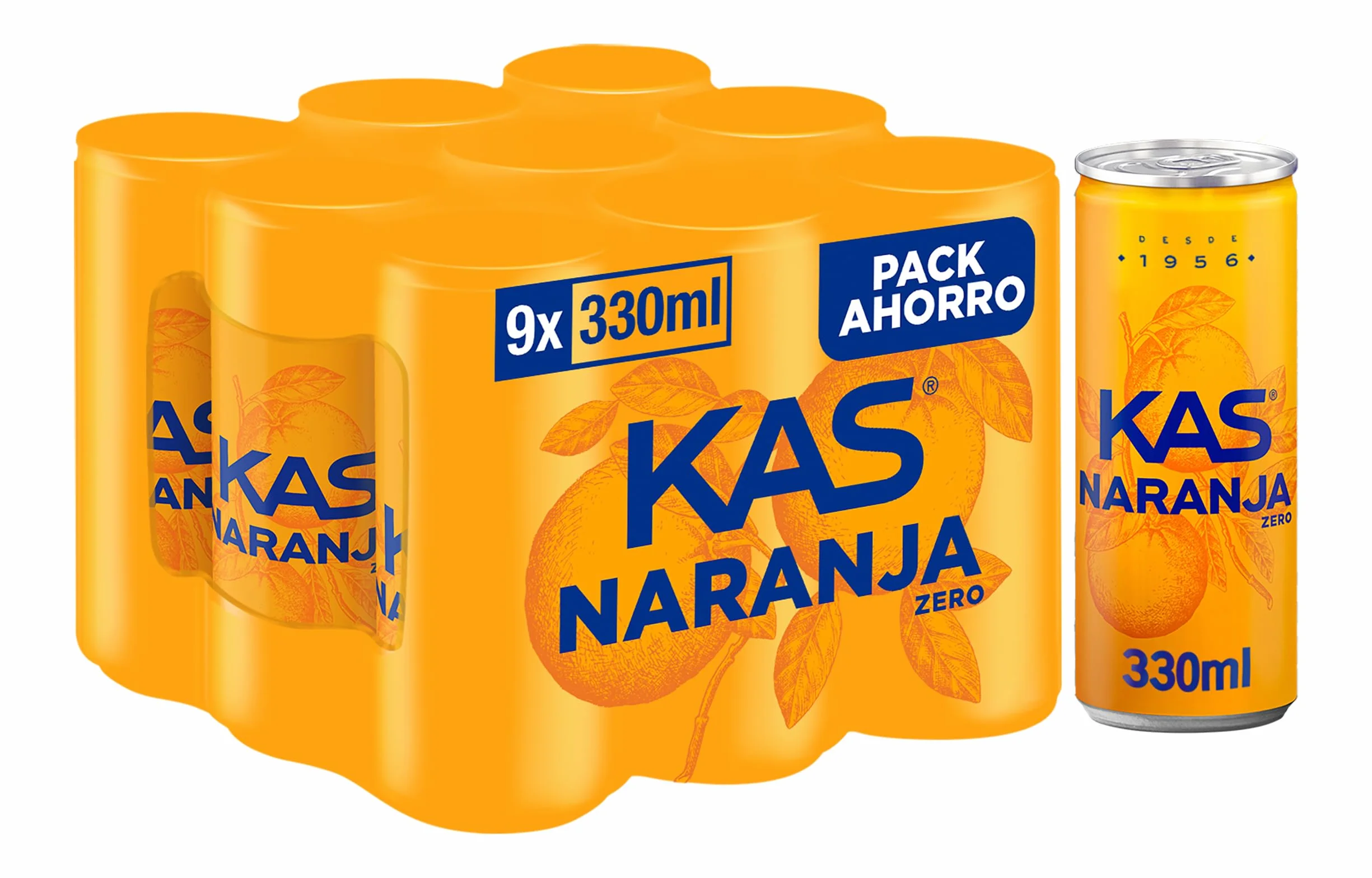 Kas naranja Refresco zumo de naranja pack 9 latas 330 ml 2.97 litros