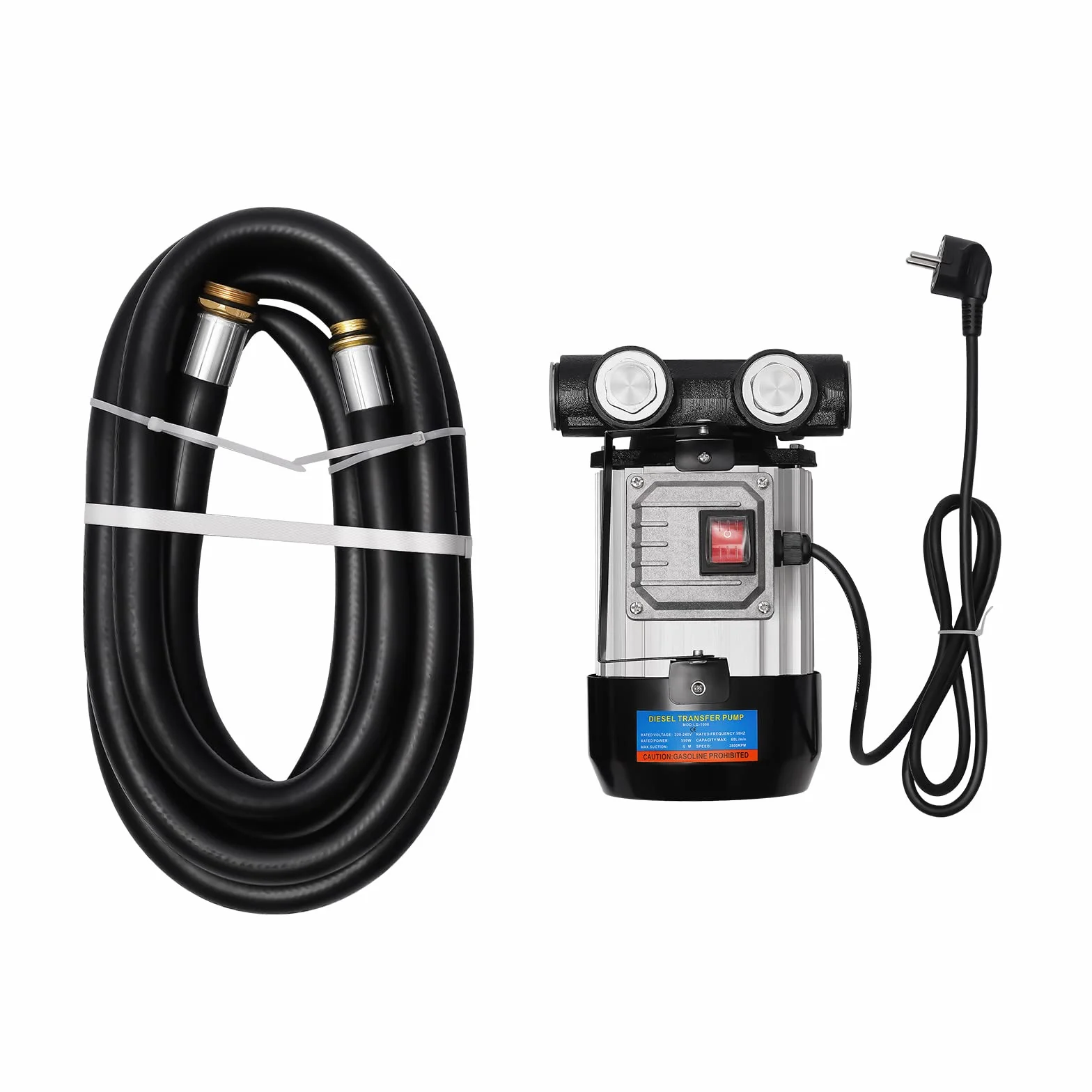 Bomba Gasoil Eléctrica Automática Fuel Diesel Con Pistola 200W Motor Monofásico 60L/Min DirmeTre Anterior 230V Bombas de Combustible Para Auto