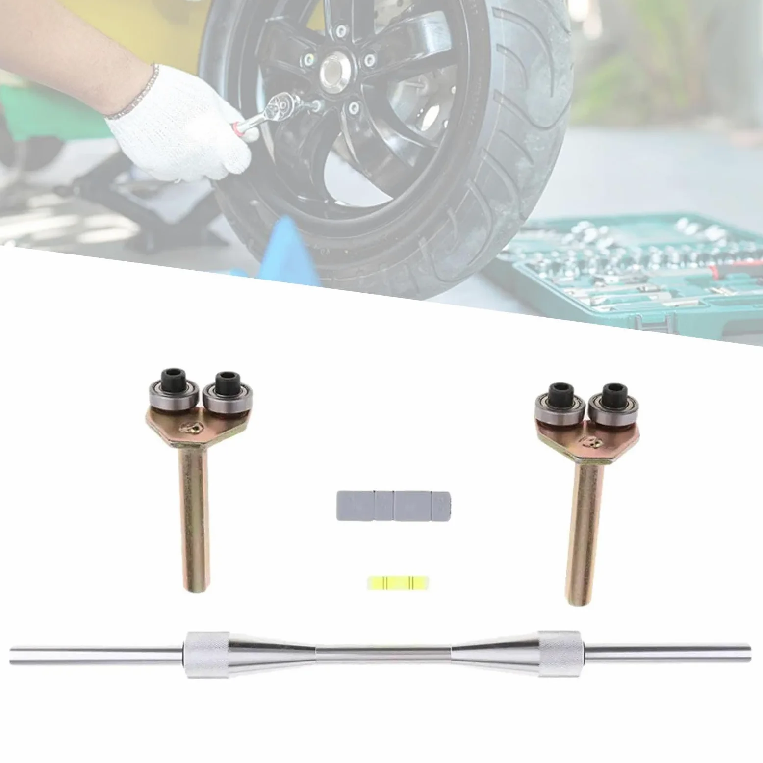 Balanceador de Ruedas de Motocicleta, Herramienta de Mantenimiento de La Herramienta de Equilibrio de Neumáticos, Neumático de Borde