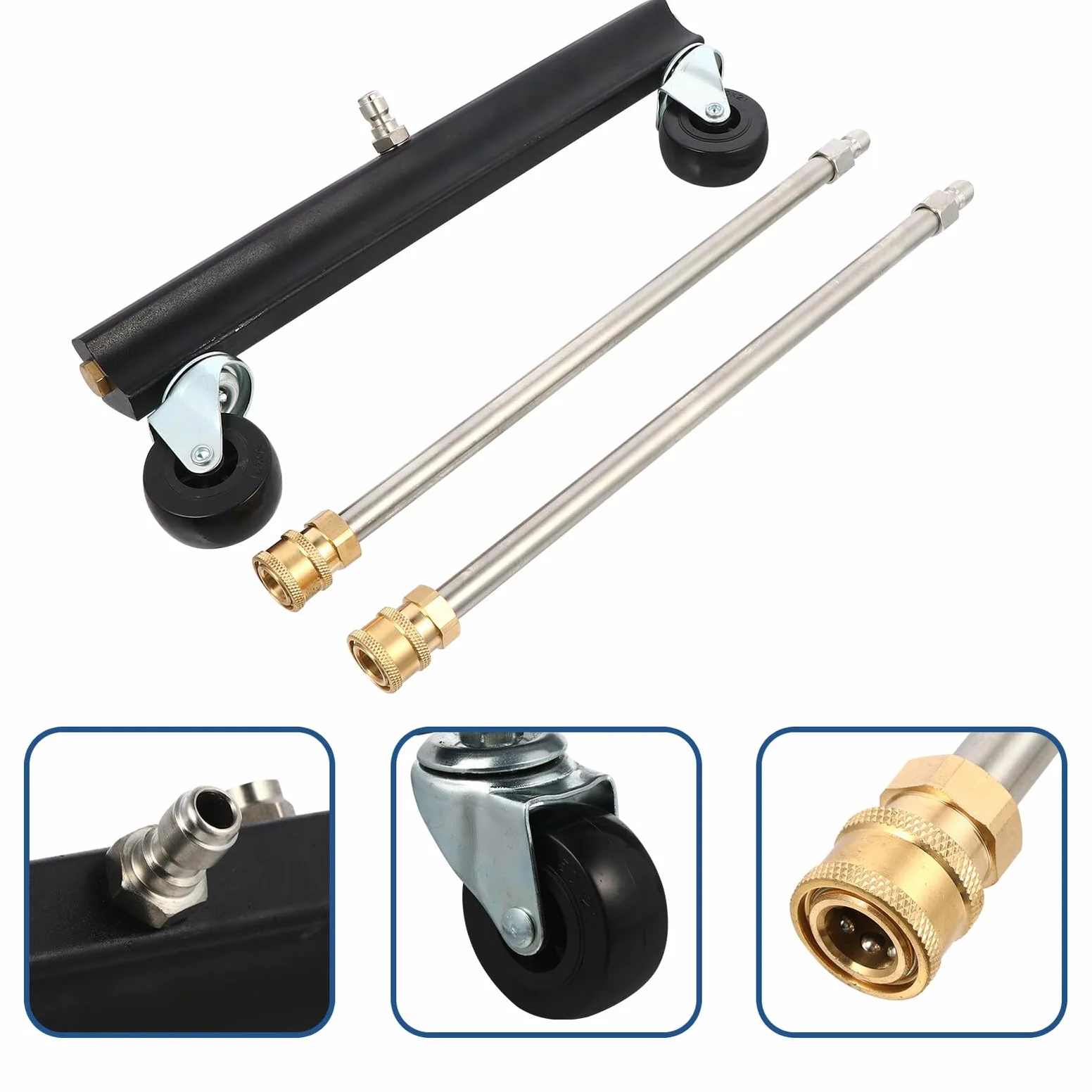 Cepillo de Acero Inoxidable y Latón para Limpieza Rueda Giratoria para Hidrolavadora de Chasis de Coche y Suelos en Vehículos Comerciales