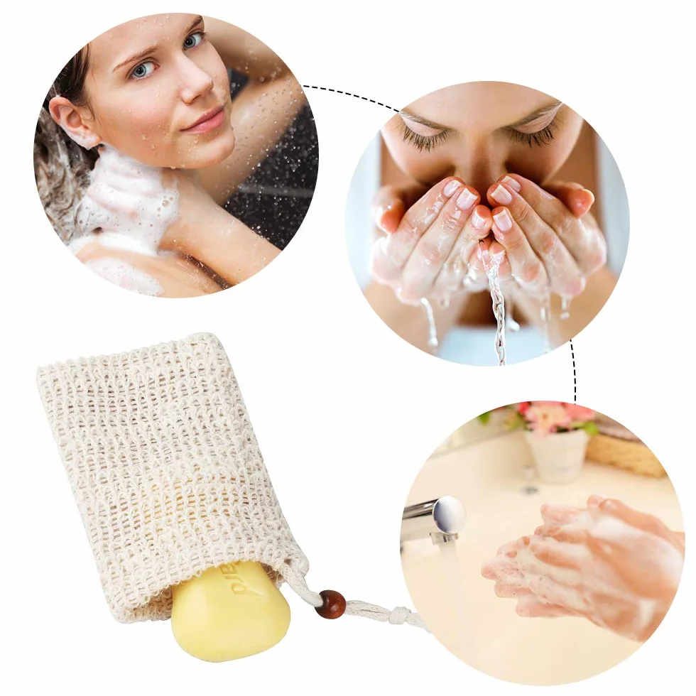 Bolsas de Jabón Natural de Sistal para Ducha - Exfoliación y Masaje - 10 Piezas