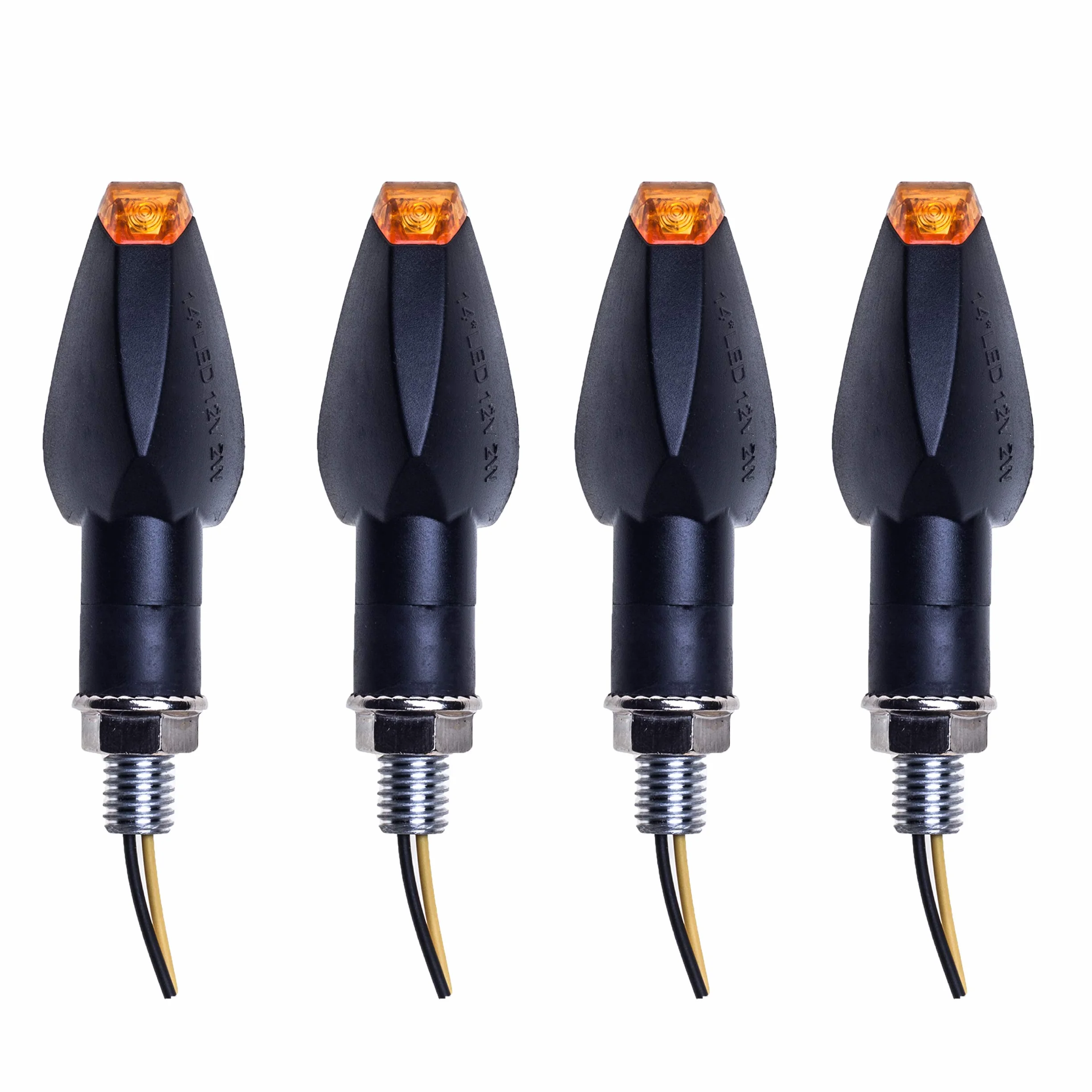 4pcs Intermitentes Moto Indicadores de Motocicleta Luces de Señal de Vuelta de 14 LED 12V Luz Indicadora de Vuelta Impermeable Universal para Motocicleta Scooter Quad Cruiser Off Road