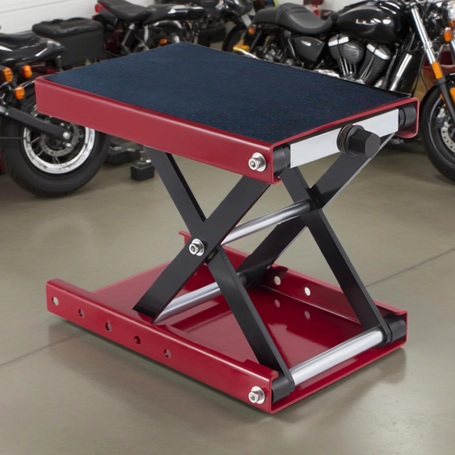 Gato Hidráulico para Moto Elevador Plataforma Ancha para Moto | Accesorios Elevación Mesa Compacta Taller Garaje Scooter ATV