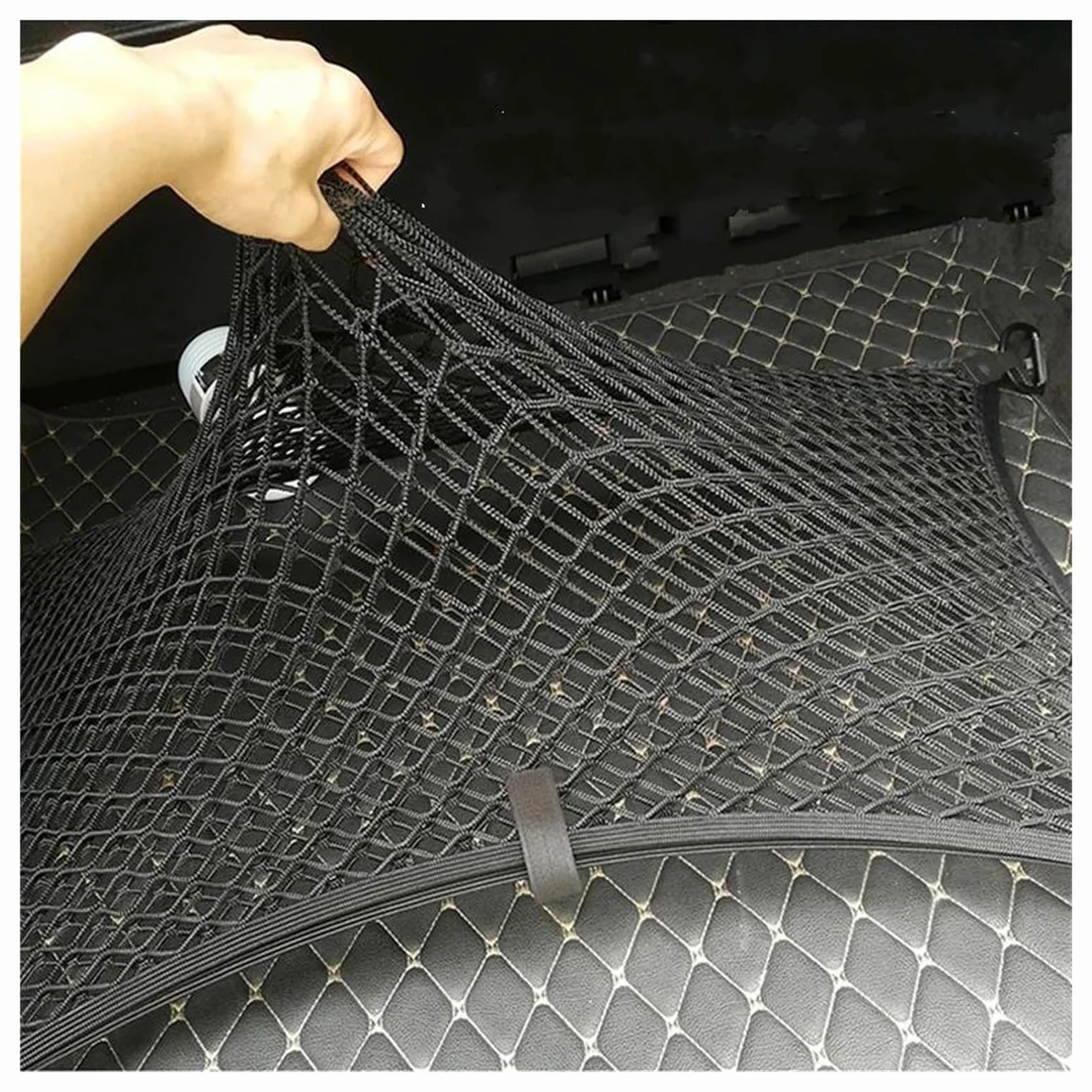 Organizador De Malla Nailon Elástico para Maletero Coche con Gancho Red Grande Universal para Touareg Q5 Q7 Q8 Red Maletero De Coche(65x100cm)