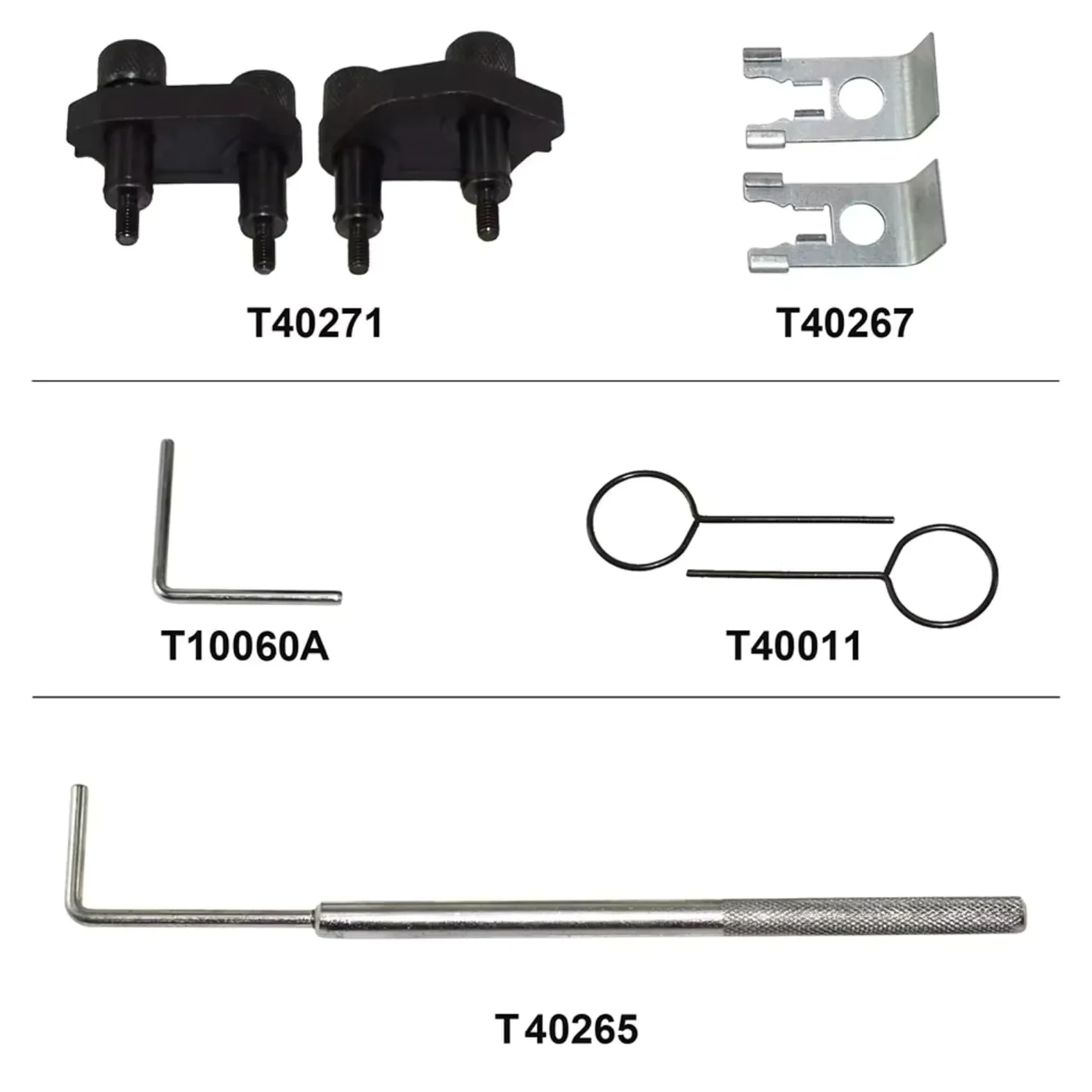 herramientas árbol levas Kit Compatible Con Vw Para CC 2.0T 2009-2018 Motor Automóvil Tensor Cadena Herramienta Bloqueo Polea Árbol Levas Ajuste Interior Automático OEM: T40266 T10352