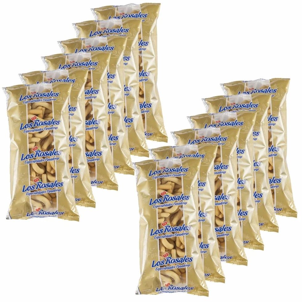 LOS ROSALES Rosquillas de pan, Caja 12 Bolsas de 220g, Picos de panadería