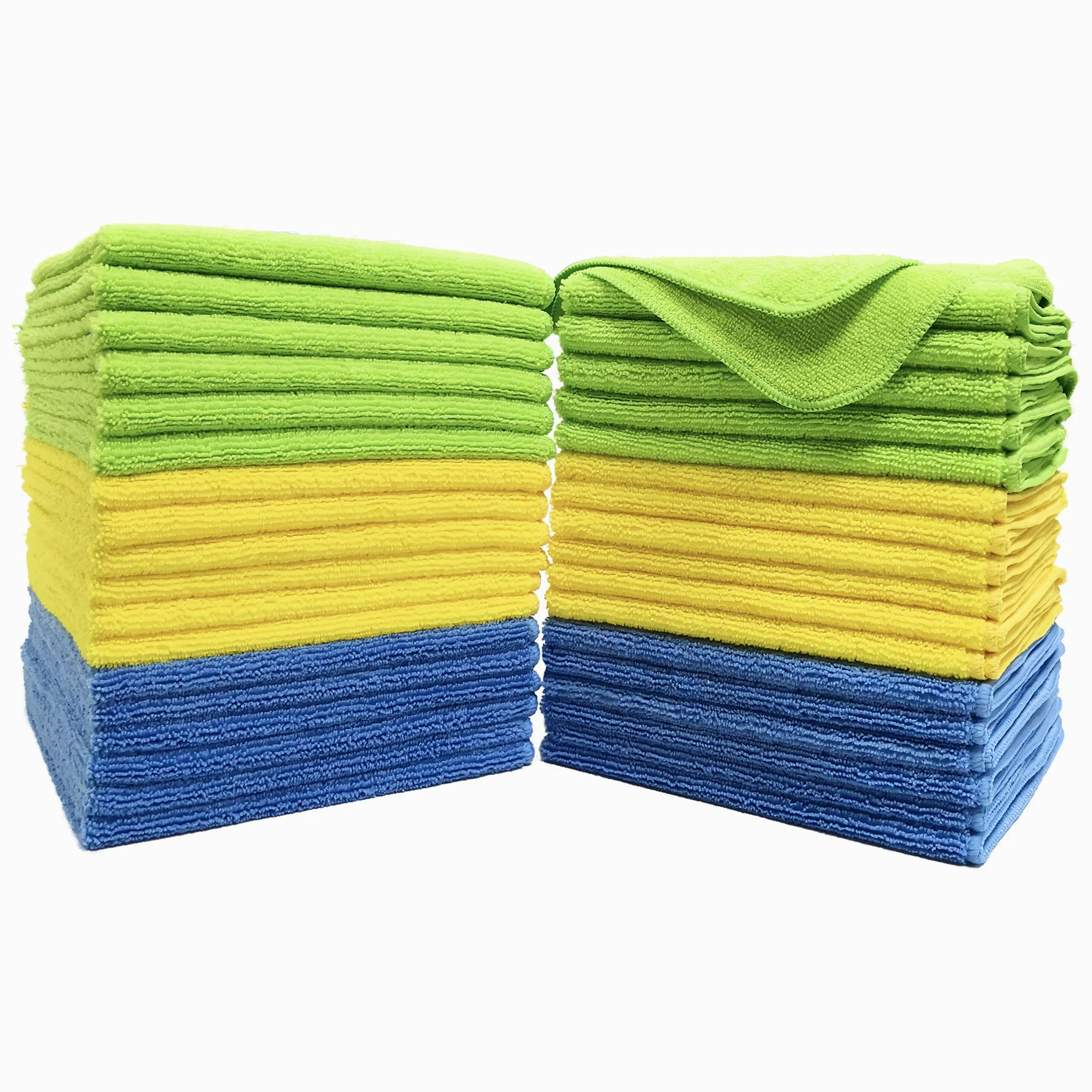 Polyte Toalla de Limpieza Microfibra Multiuso 300 gsm, 40,6x40,6 cm, 36 Uds