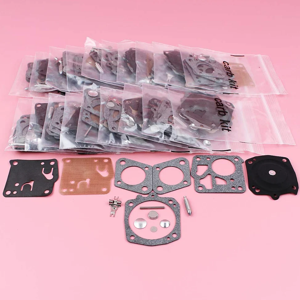 20 unids/Lote Kit de reconstrucción de reparación de carburador Apto for Tillotson Homelite X-12 Super XL Motosierra Repuesto RK-23HS RK23HS Бензопила
