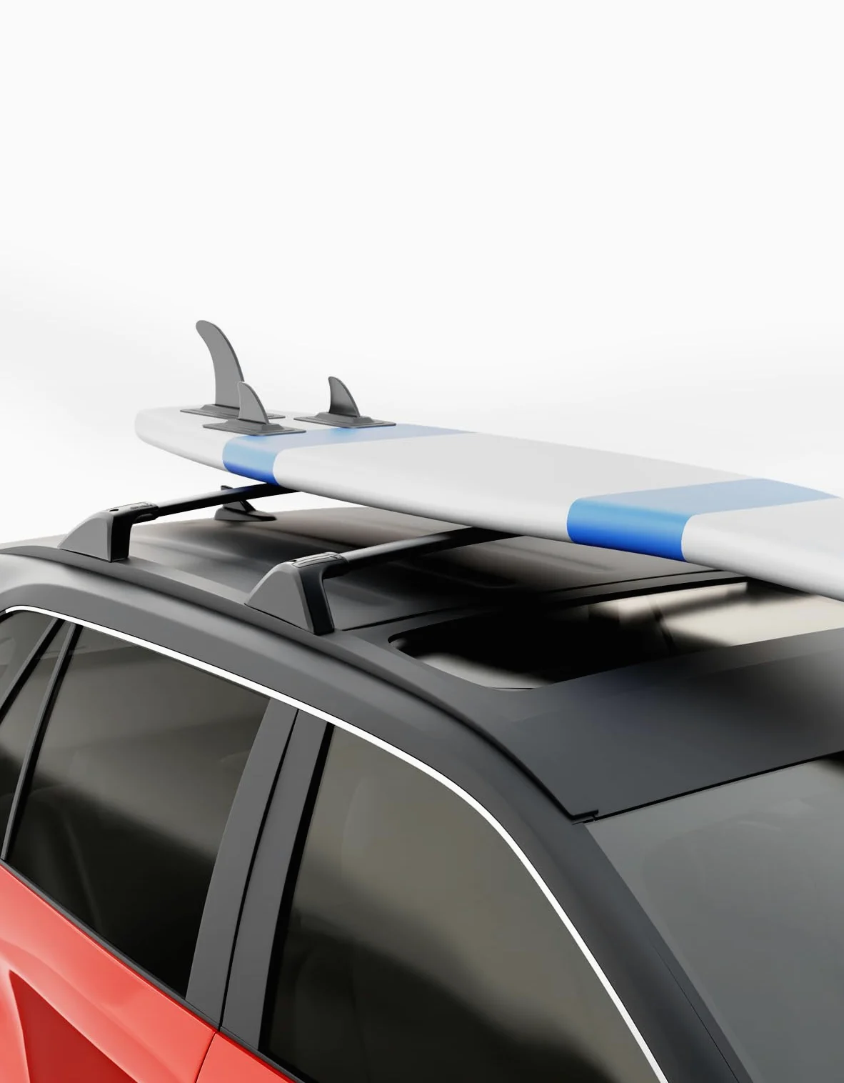 KINGGERI - Barras de techo de coche con bloqueo, capacidad de 118 kg, barra transversal de aluminio resistente, bloqueo metálico antirrobo.