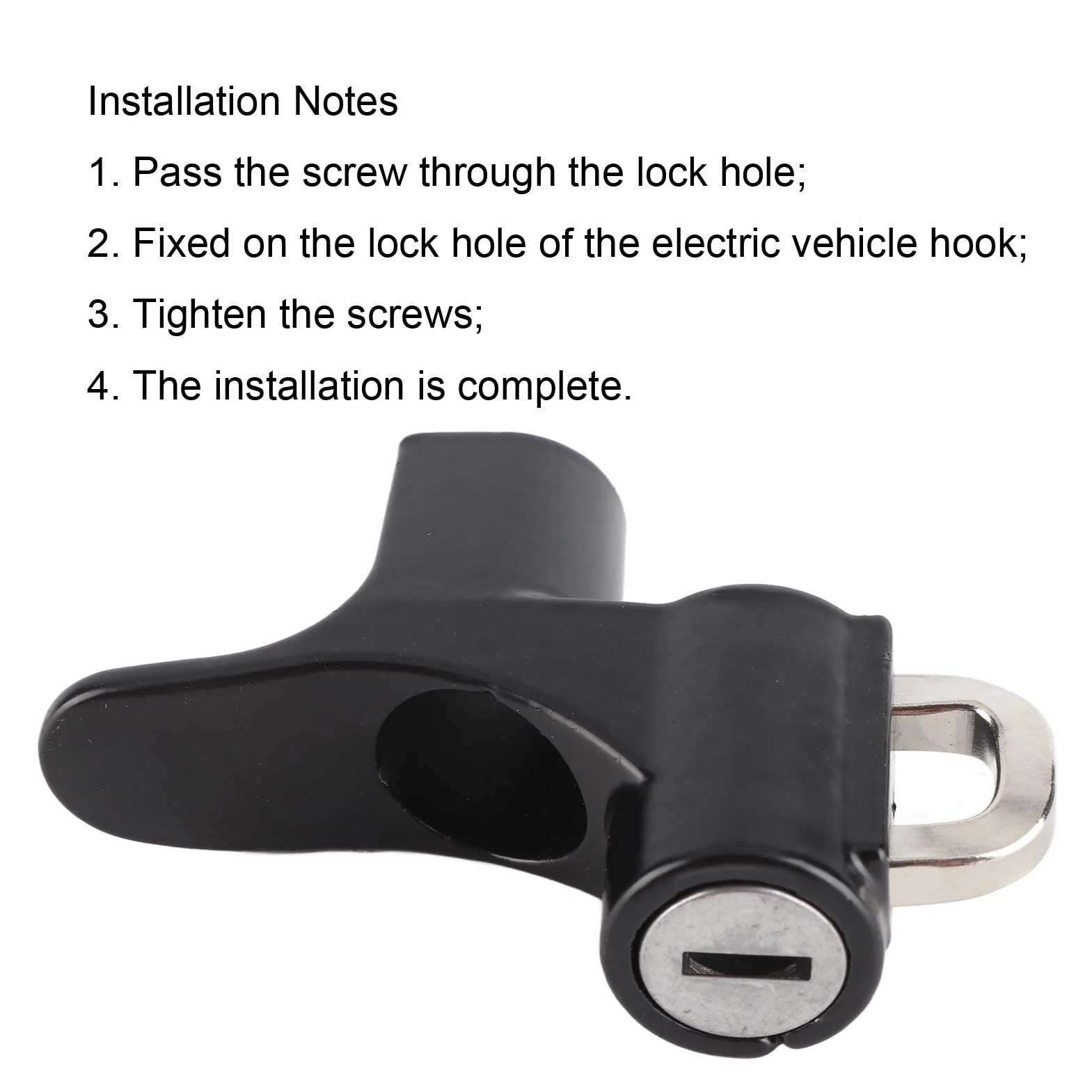 Yctze Cerradura de Gancho de Seguridad para Casco de Motocicleta con Llaves, Robo para Motocicletas, Scooters y Vehículos Eléctricos Cerradura de Casco de Motocicleta, de Seguridad para, de
