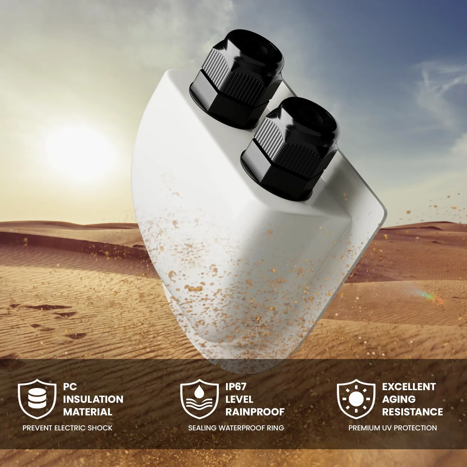 Prensaestopas de entrada de cable solar impermeable PV de múltiples longitudes con carcasa de policarbonato resistente a los rayos UV, incluye cinta de butilo para sistemas solares de caravana