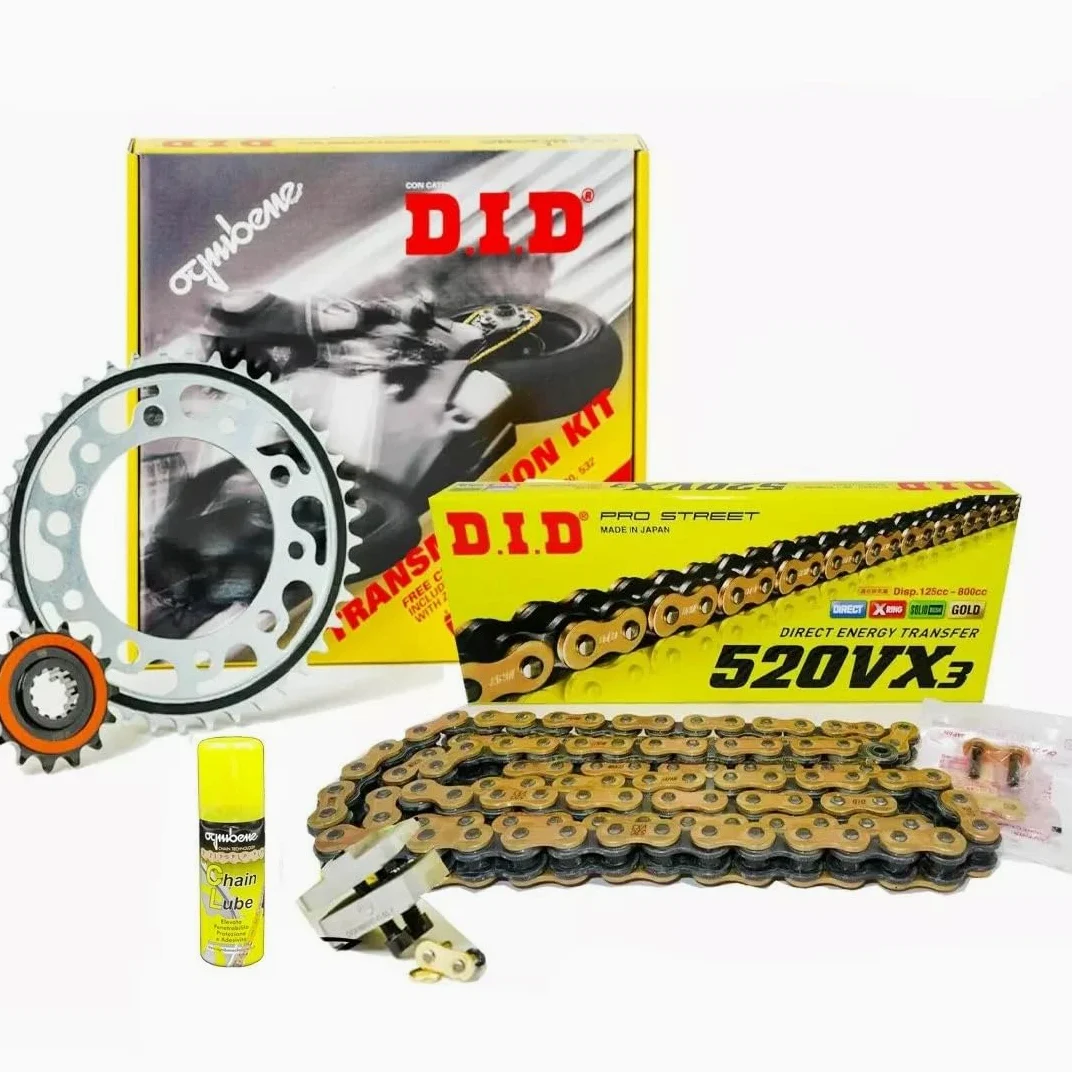 Kit de cadena, corona y piñón D.I.D 375496000 para Yamaha XT 660 R, 2007-660cc