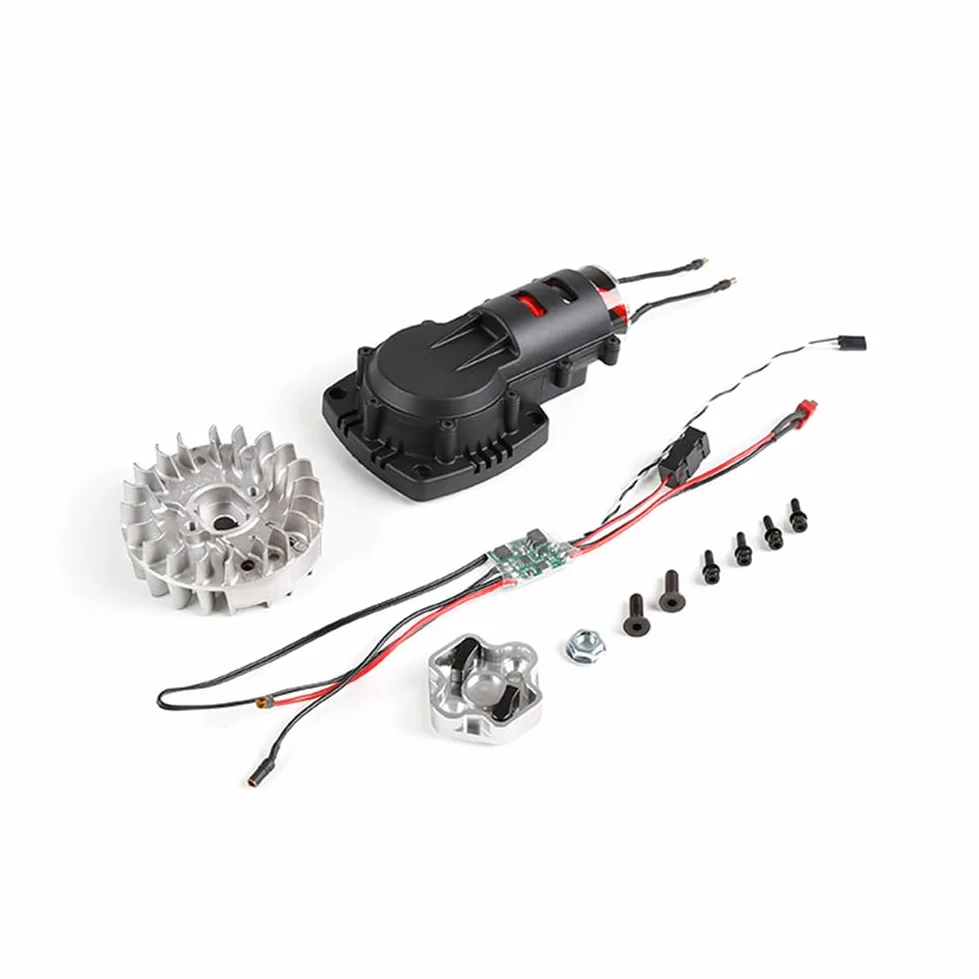 FLMLF Rc Car - Arrancador eléctrico de segunda generación + kit de volante de inercia para motor 23CC-45CC para 1/5 Hpi Rofun Km Rovan Baja Losi 5ive-T FG Redcat Parts