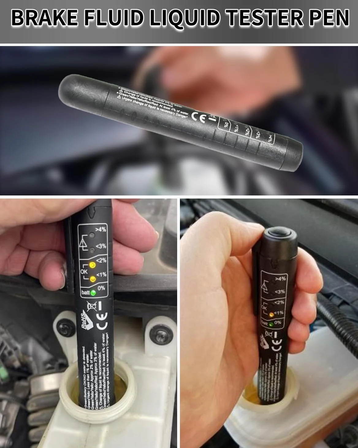 Kit de herramientas de rotores de freno, kit de limpieza de bujes de rueda con taladro neumático, micrómetro métrico SAE, medidor de grosor de forro de freno, bolígrafo probador de líquido de frenos