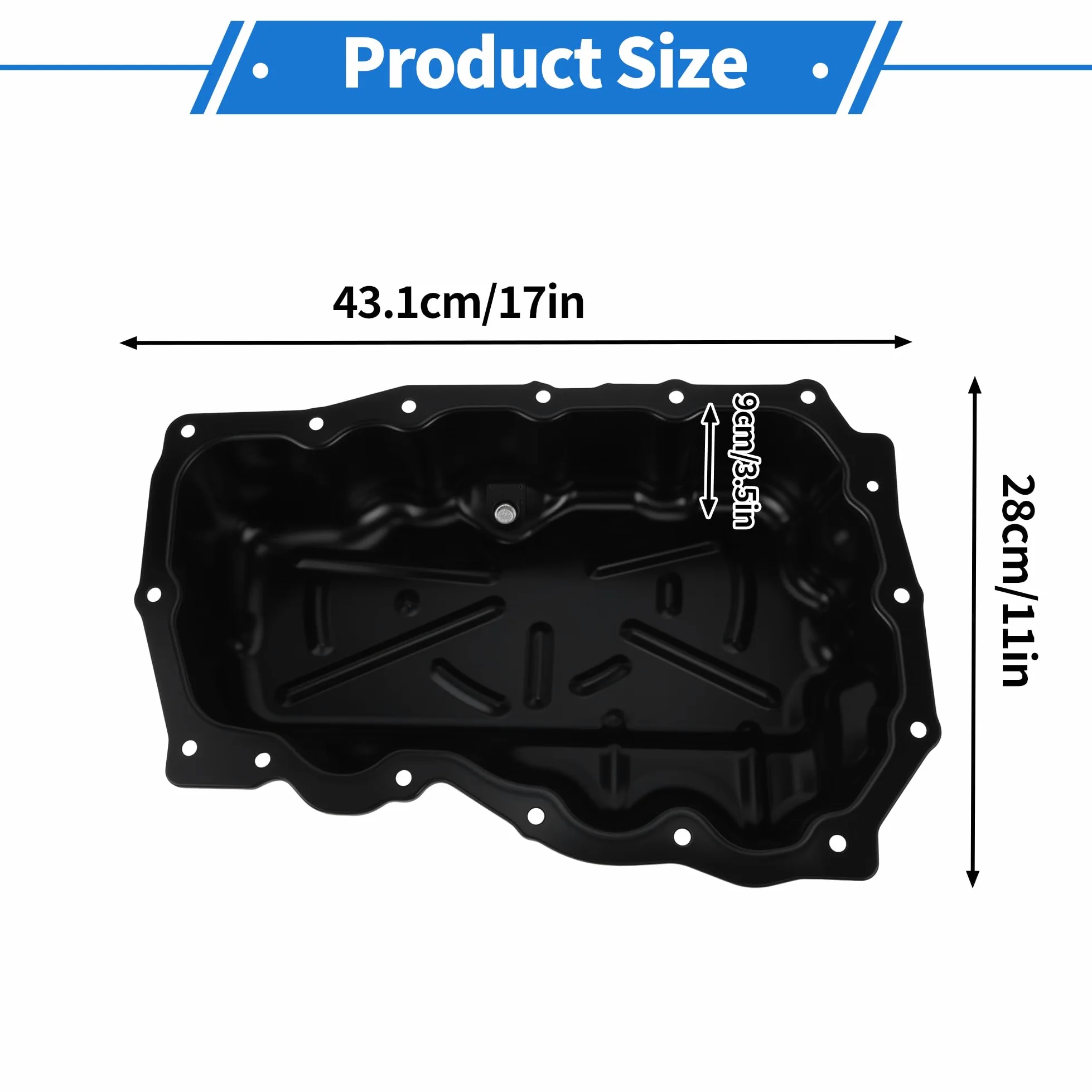Cárter De Aceite Para Ford Transit Custom 16-24 1PC | Color Negro, Material Hierro, OE GK2Q6675AA Y 2011593, Reemplazo Directo, Solución Para Fugas Y Sobrecalentamiento