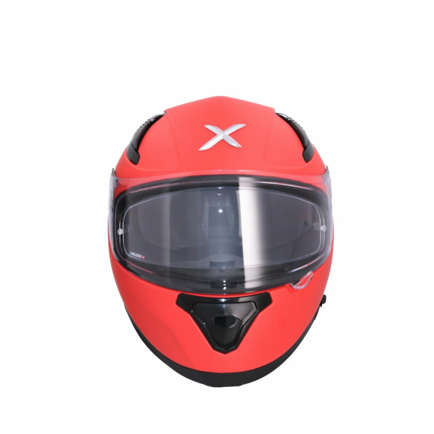 Casco AXOR Apex Solid Casco Integral de Moto Rojo Mate con Pantalla Extra y Lente Solar, Diseño Deportivo, Talla XS
