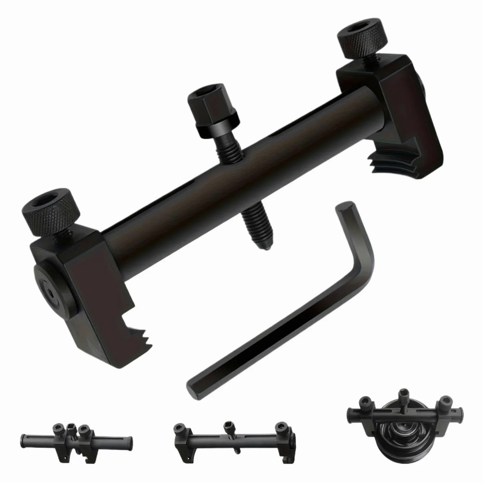 Extractores de poleas acanaladas universales for poleas de transmisión acanaladas, Herramienta for cigüeñal, Extractor de cigüeñal Ajustable de 40 mm a 165 mm, Herramienta for Motor