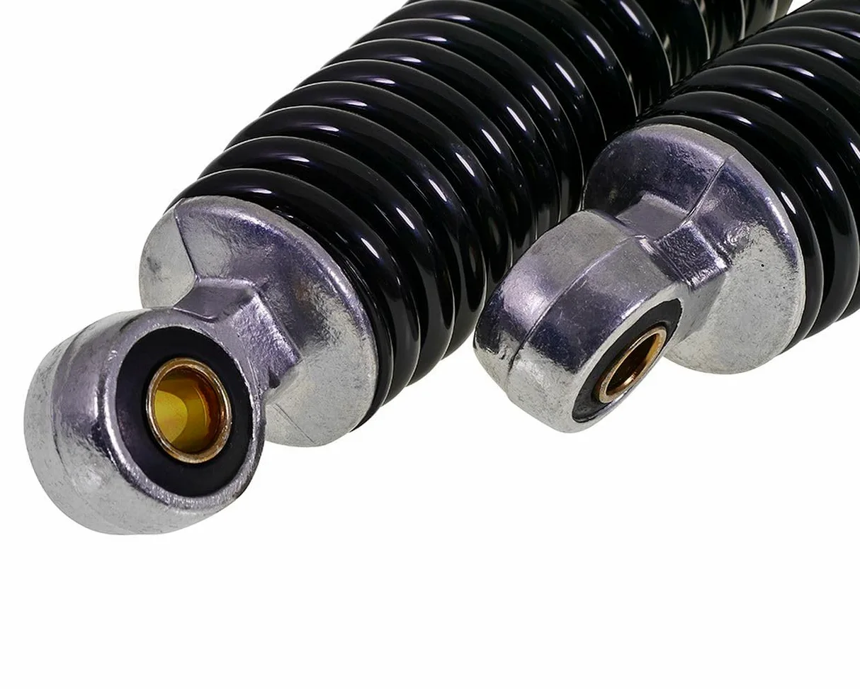 2EXTREME juego amortiguadores 320 mm ajustables negros compatible con Puch Condor 50 2T AC, Maxi S/N 50 2T AC – suspensión mejorada