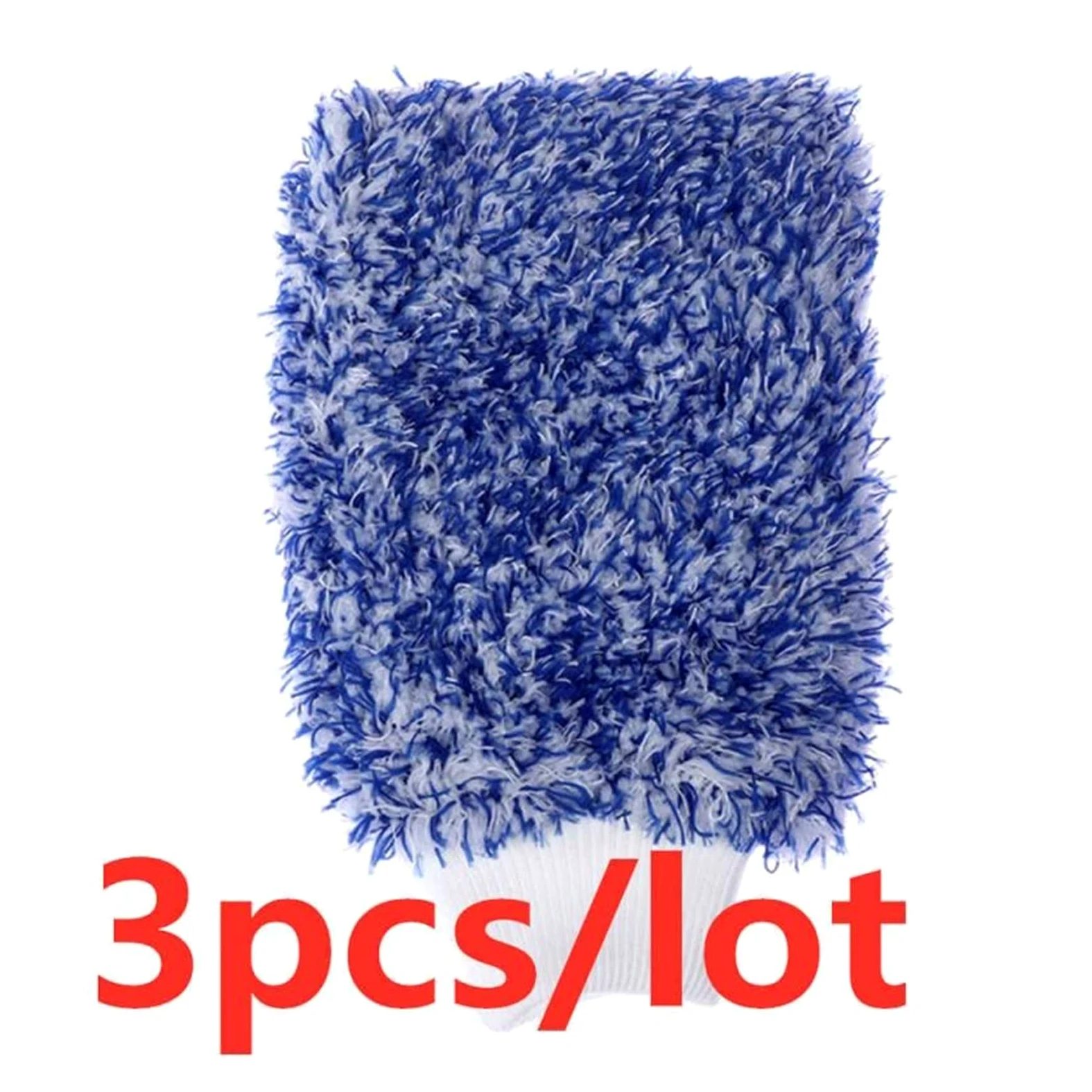 Guantes de limpieza de coche, 3 unidades por lote, microfibra de locura, lavado automático, cepillo de esponja para limpiar cristales, paño limpiador de coche (Rosso)