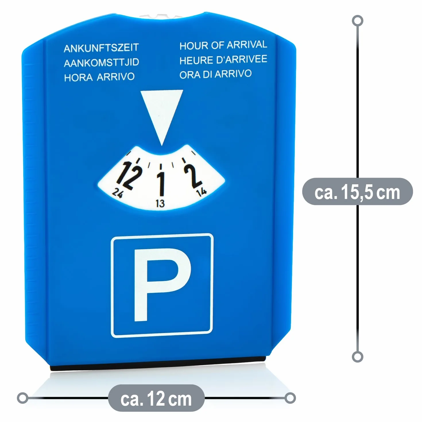com-four® 2X Disco de Aparcamiento con Raspador de Hielo, Borde de Goma, Chip para Carro de Compra y Medidor Perfil Neumático - Parquímetro de Plástico (02 Piezas - con Chip + Cuchillo perfilado)