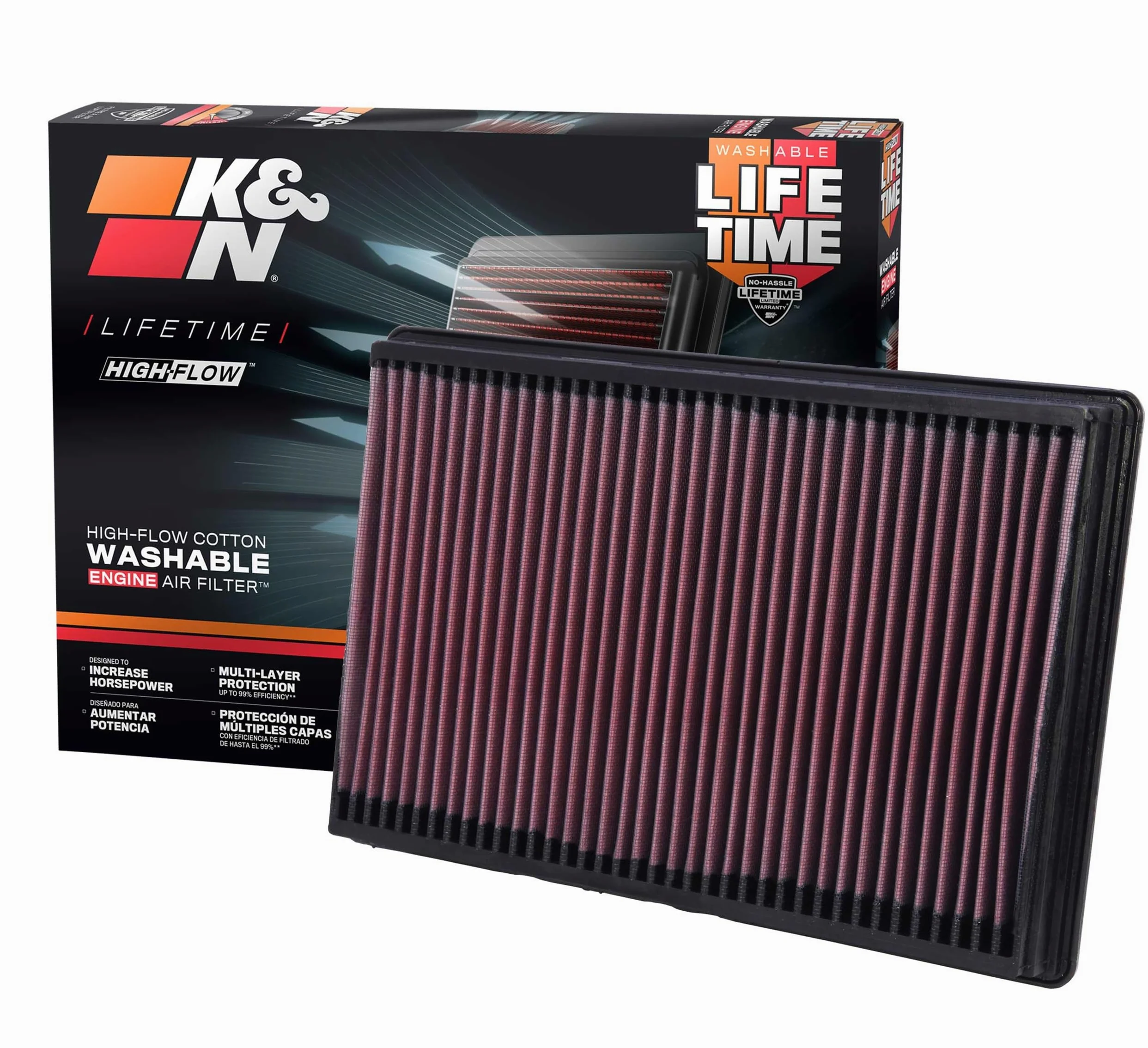 K&N 33-2247 Filtro de Aire Coche
