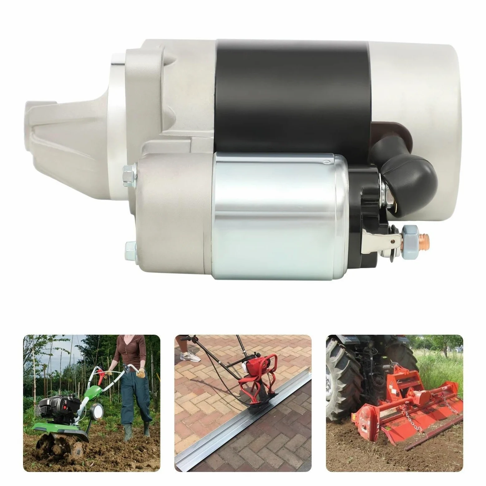 Motor de arranque para generador diésel monocilíndrico refrigerado por aire, de 1 kW de potencia, resistente al desgaste y a la oxidación. Motor de arranque Arrancador motocicleta