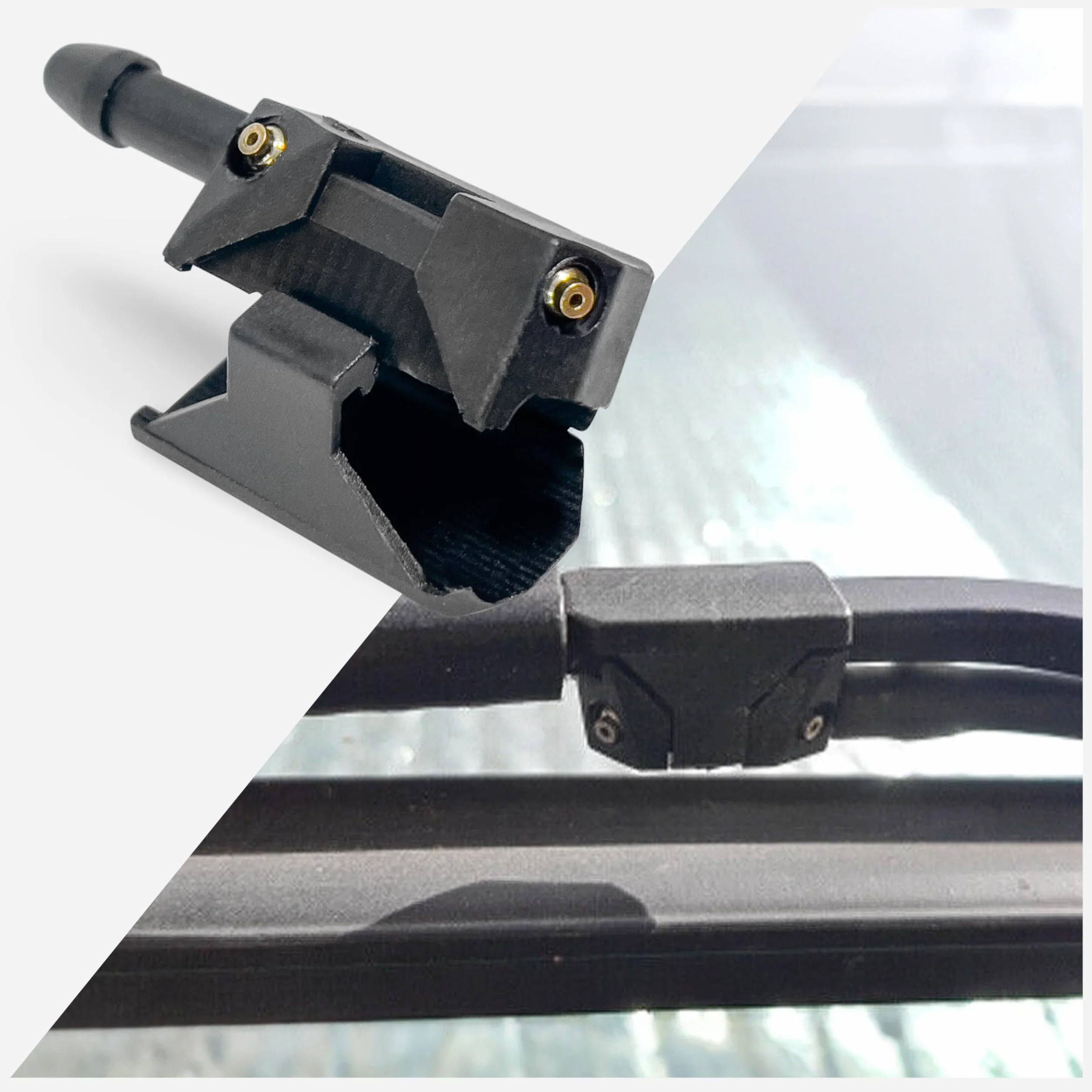 Click&Fit Boquillas universales para limpiaparabrisas de camioneta compatible con Ford Transit, Mercedes, Sprinter, VW, Crafter Fiat, Ducato, Volvo, DAF, Scania, Iveco, para brazo de limpiaparabrisas
