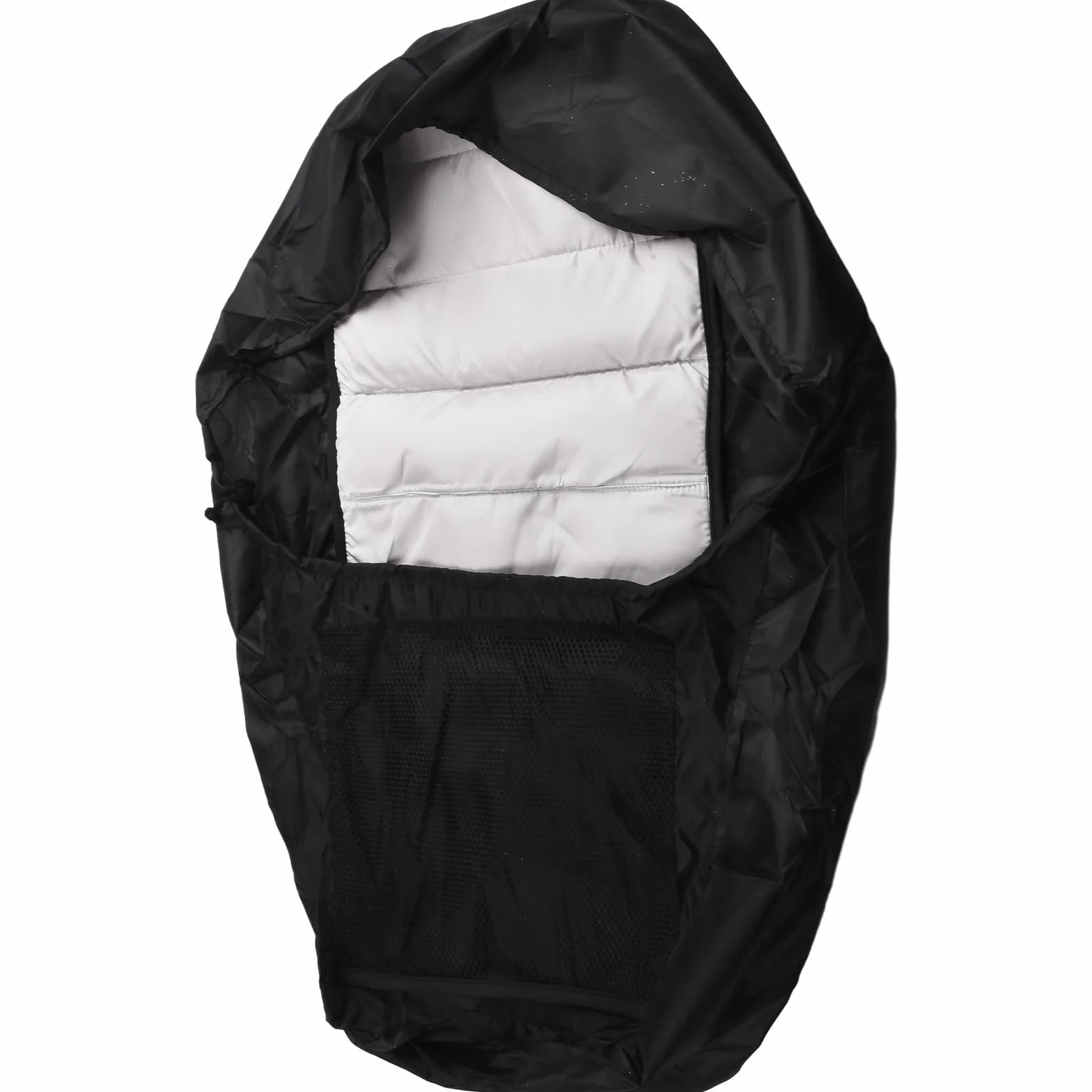 Funda para asiento de tractor con tela impermeable, cordón elástico y bolsillos traseros para cortacésped y tractores agrícolas (gris)