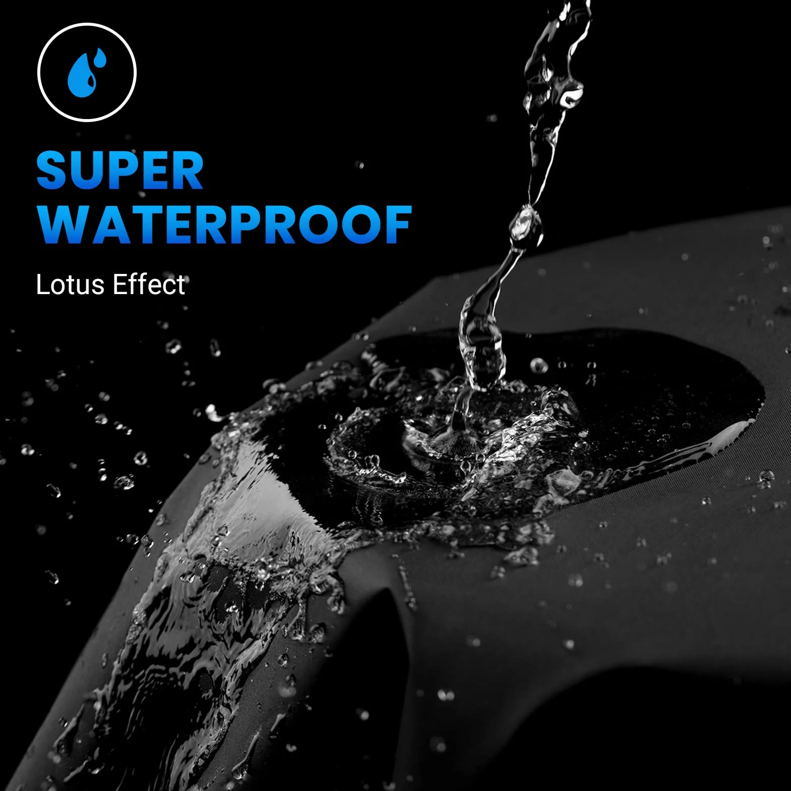 Favoto Funda para Moto Cubierta de Motocicleta 210D Oxford con Parabrisas Alto Tiras Reflectantes, Resistente a Agua Polvo Lluvia Viento Excrementos de Pájaros, 245x105x160cm Negro