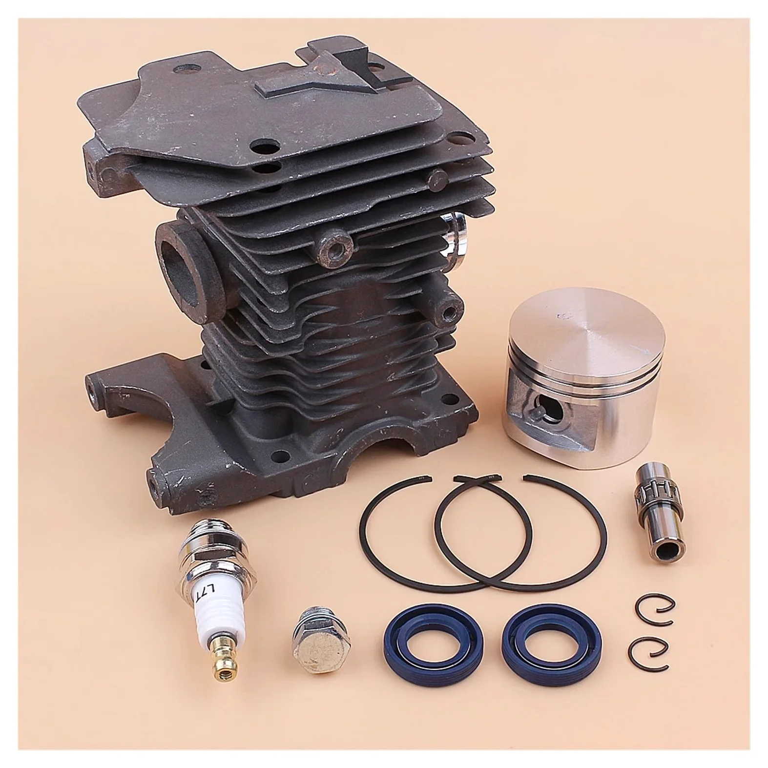 Kit de pistón de Cilindro de 46mm for s-ihl MS270 MS280 MS 270 280, tapón de válvula de descompresión, Sello de Aceite, Pieza de Motosierra