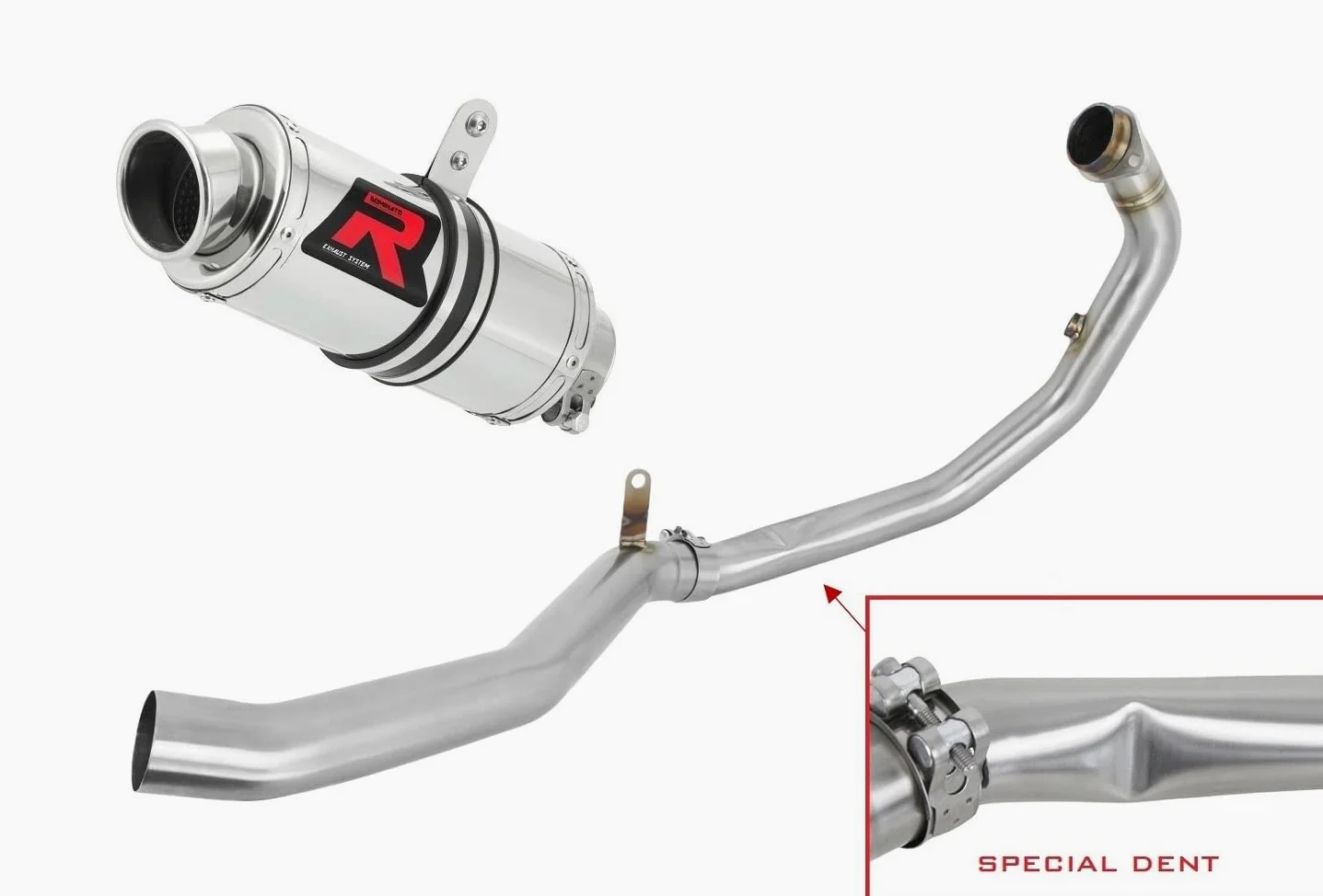 DOMINATOR Sistema de escape Colector Silenciador GP1 compatible con 390 Adventure 2020-2021