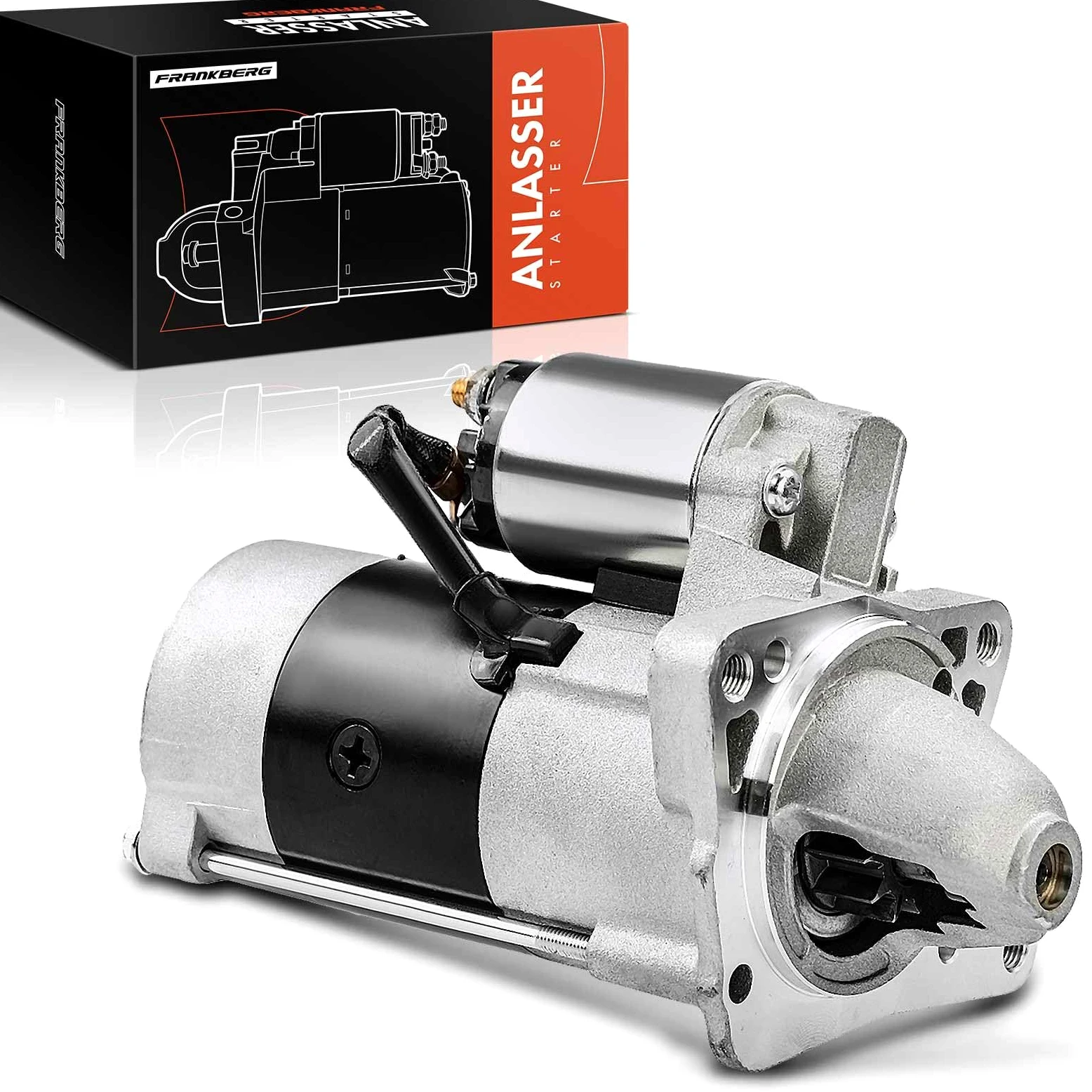 Frankberg Motor de arranque 22 kW 12 V 10 dientes 113702 | Compatible con: MPV I LV, Serie B UN, BT-50 Recogida de CD UN, Serie B UF, Ranger EQ ER R, Ranger ET
