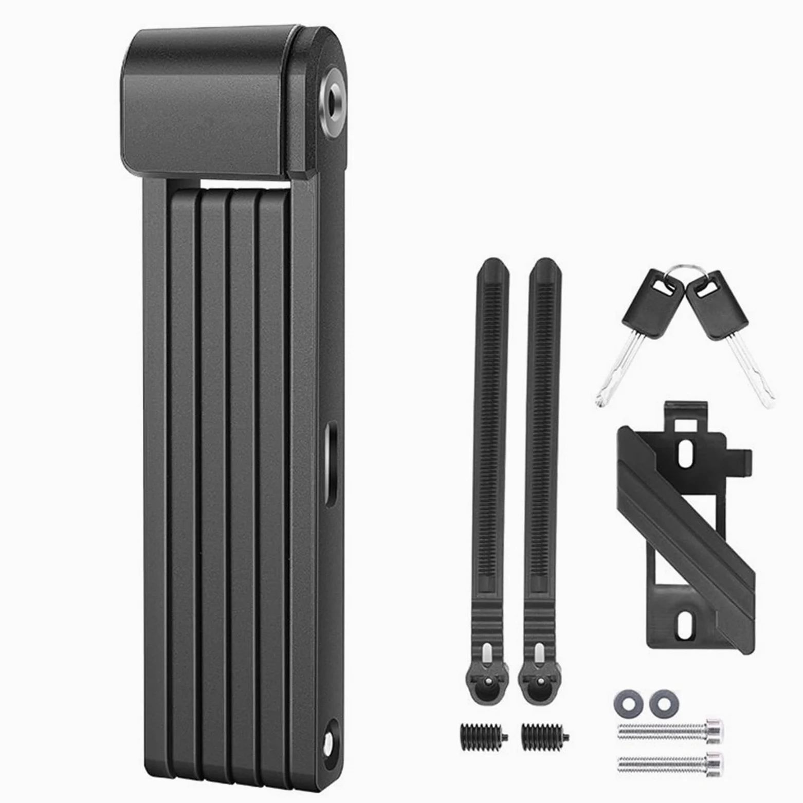 Candado Cadena Candado Plegable para Bicicleta, antirrobo, Cadena de Bicicleta de Alta Seguridad para Ciclismo de Carretera MTB Candado Disco(Black)