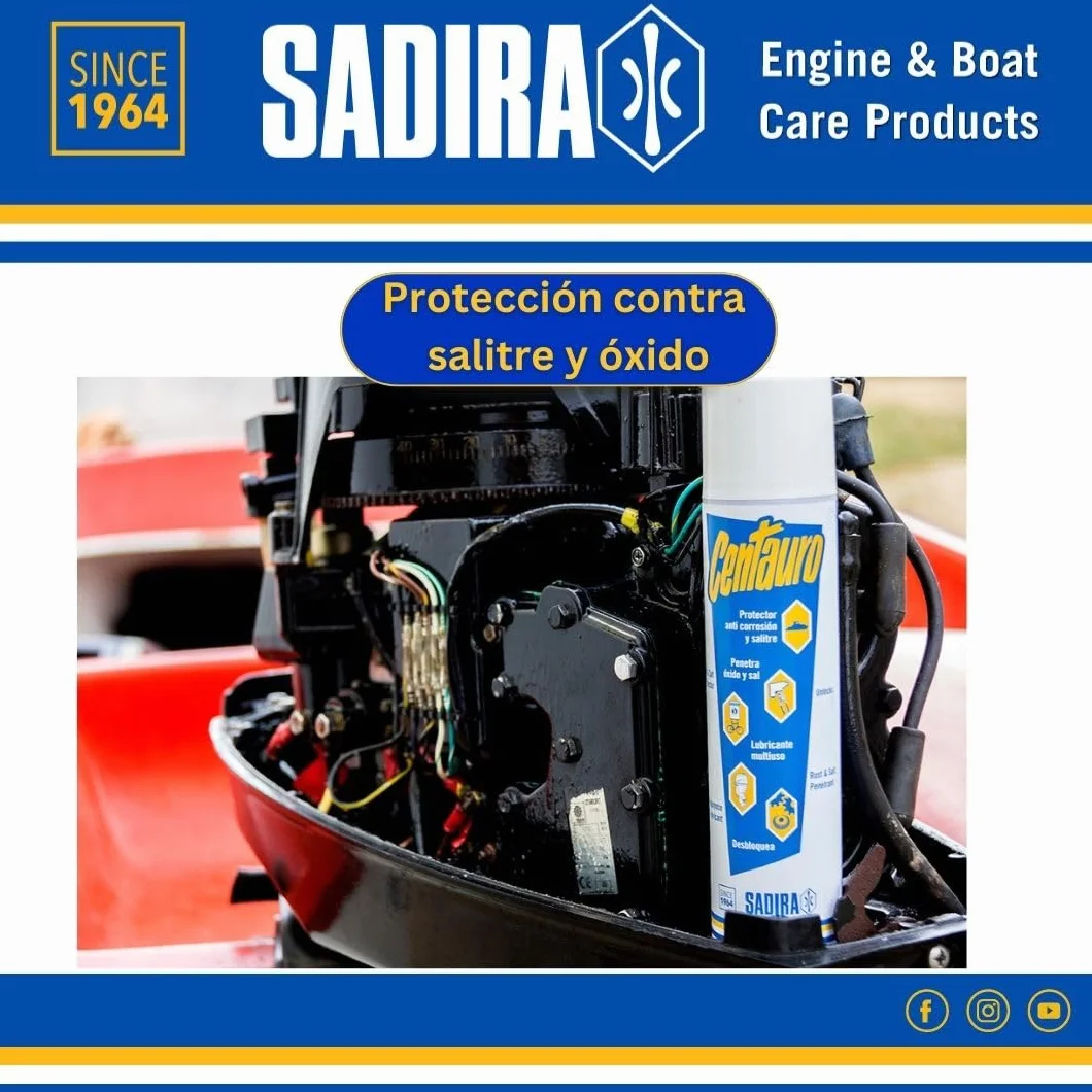 Sadira | Centauro Spray 300ml Neto - 405 CC | Lubricante para Motores y Equipos Marinos | Multiusos para Barcos, Coche, Moto. Protector contra óxido y salitre