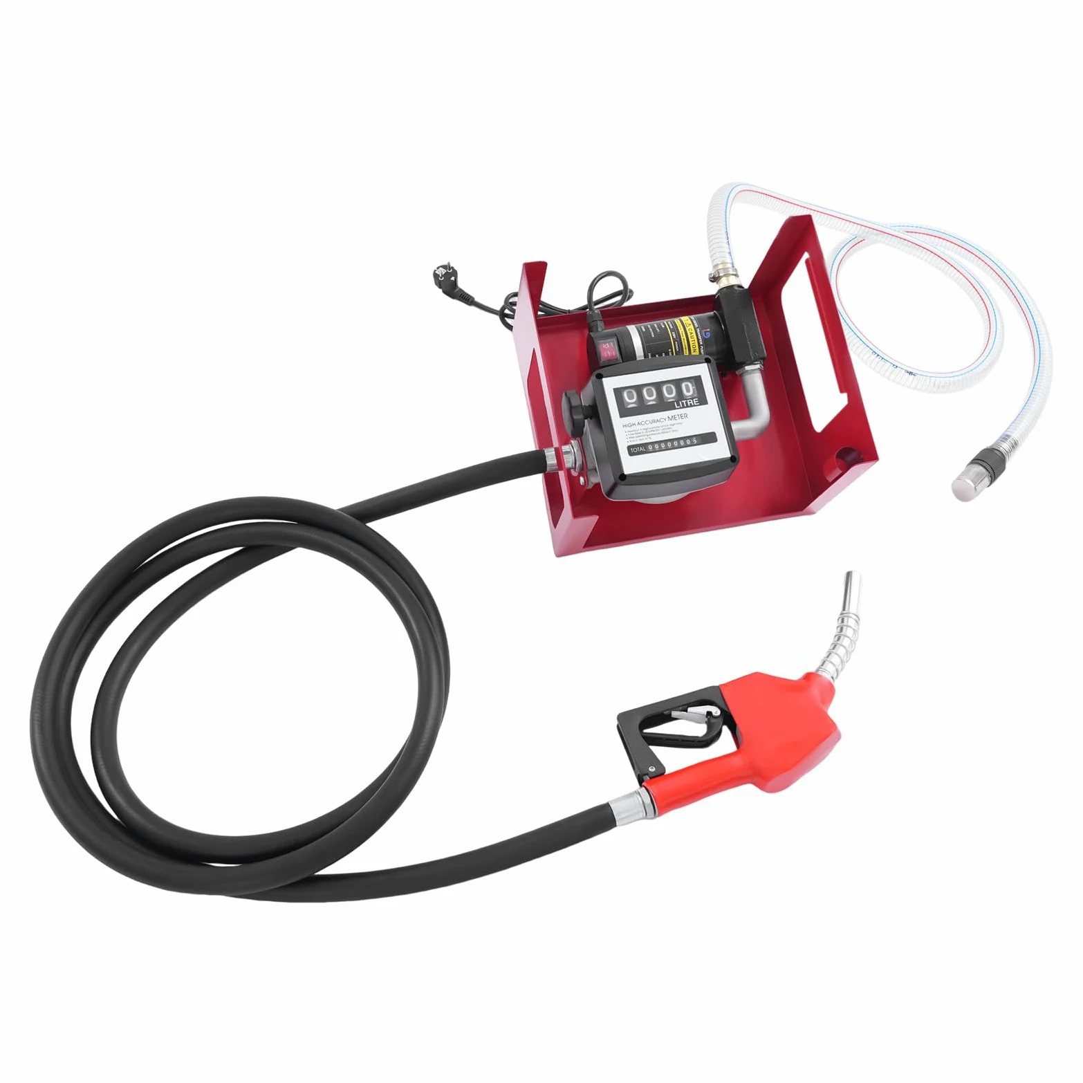 Bomba diésel de 230 V, 200 W, 50 L/min, bomba de aceite autocebante, bomba de combustible con pistola de extracción y regulación de velocidad de 3 velocidades, para excavadoras, tractores, tanques de