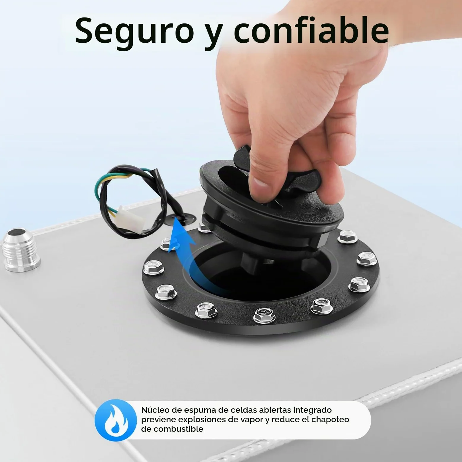 Depósito de combustible de aluminio de 20 l Top of Cell Racing Tank Motorsport 0 – 90 ohmios universal 5 galones para Hot Rods, carreras de carretera, coches de carreras, camiones, SUV