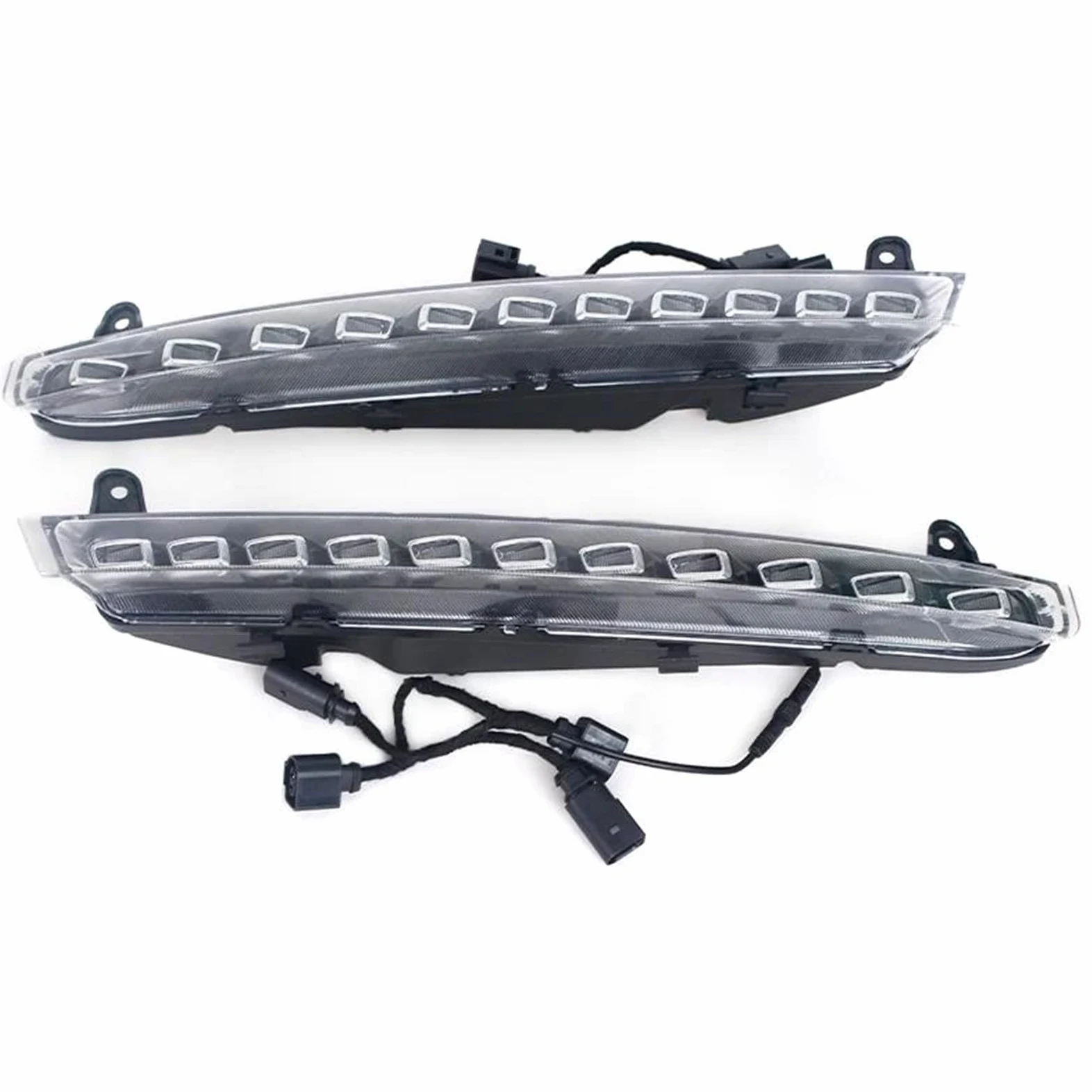 Genérico Luces Circulación Diurna Coche Luces Diurnas LED DRL De 12 V, Izquierda Y Derecha, Luz Diurna Para Q7 2006, 2007, 2008 2009, Antiniebla Con Intermitente Amarilla