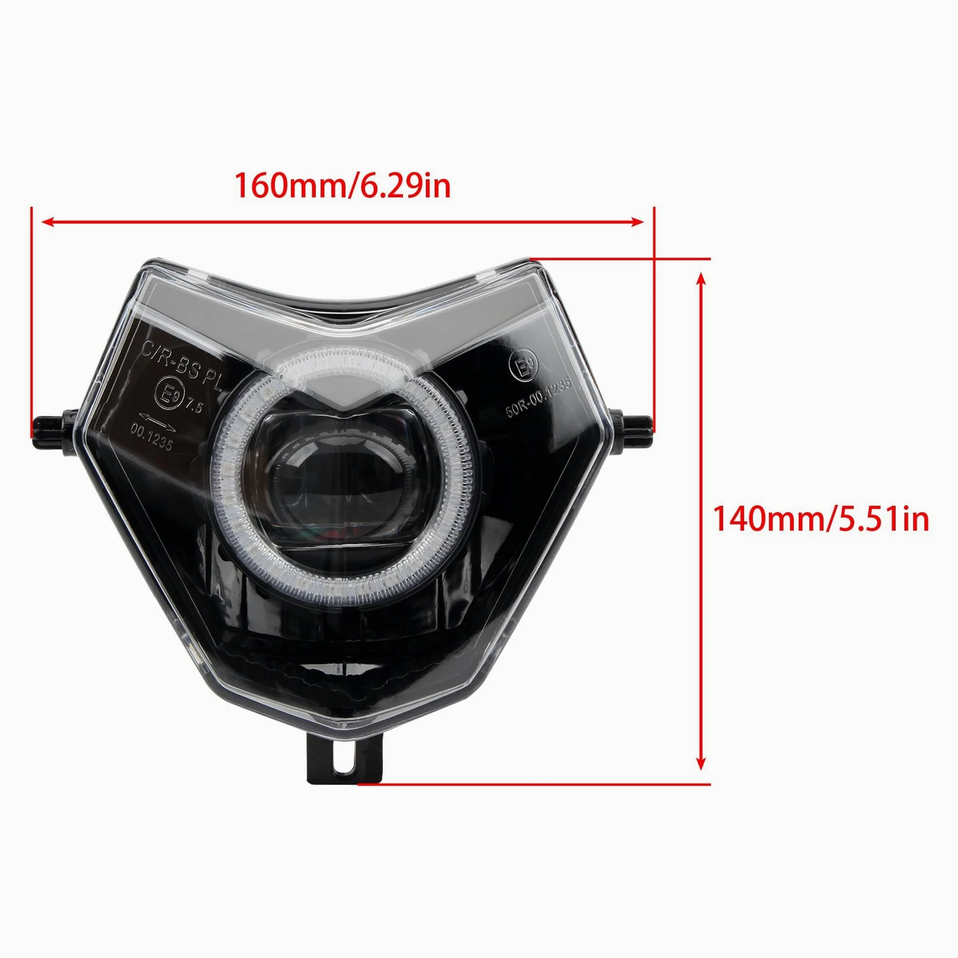 Faros Motocicleta para Faros Motocicleta para Sherco LED Antiniebla | Para faros de motocicleta Para Sherco aplicación LED Ojos de Ángel de apertura controlada por Bluetooth
