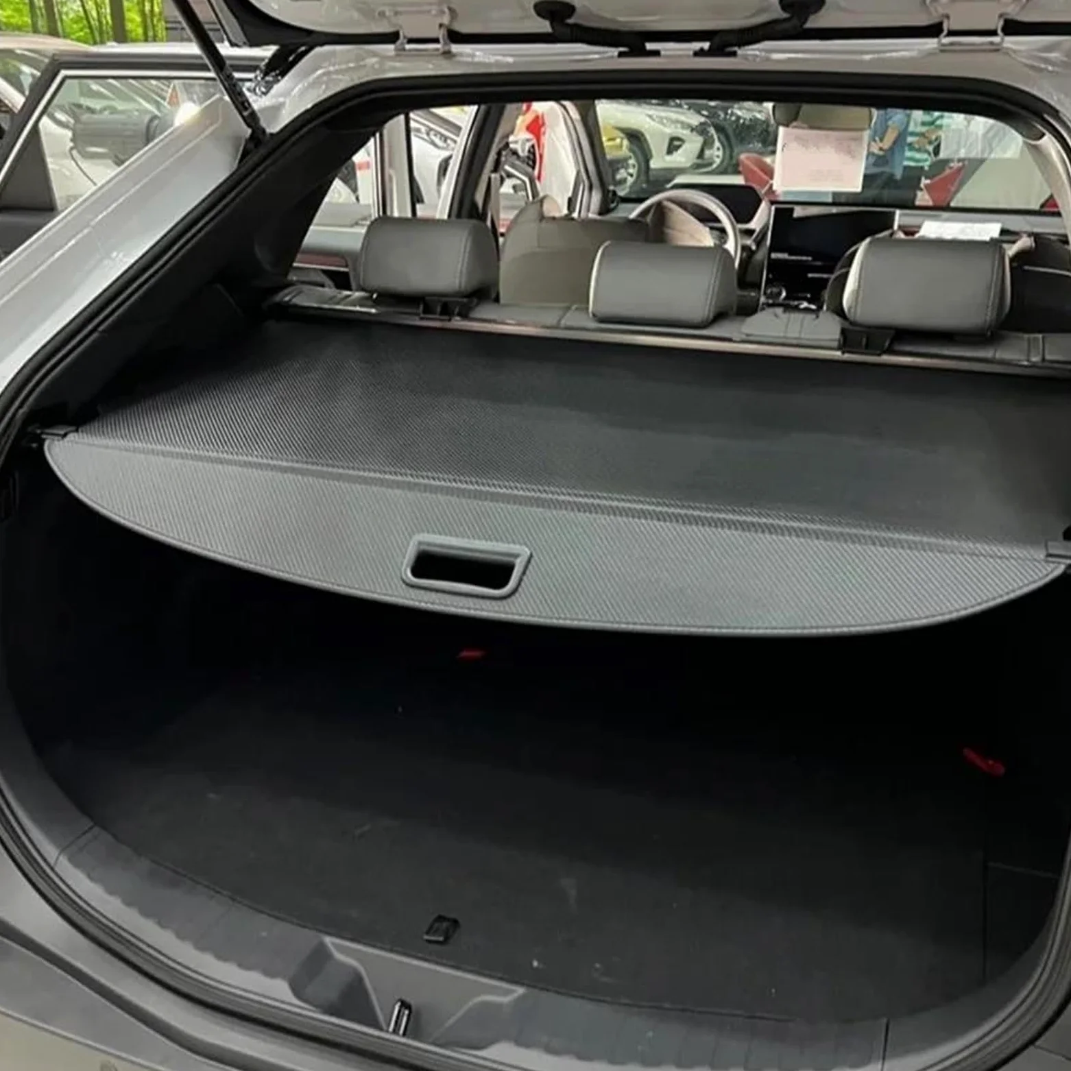 Genérico Separador Carga Organizador De Cubierta Cortina Maletero, Estante Trasero para Mercedes para Benz EQC N293 400 2019-2024(Canvas)