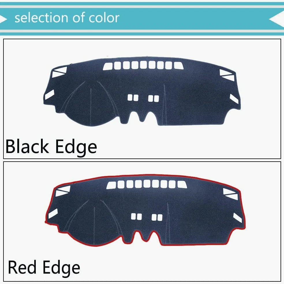 FUNFOB Almohadilla Parasol Alfombrilla Protectora para Salpicadero De para Nissan para Qashqai J10 2007 2008 2009 2010 2011 2012 2013 LHD Cubierta Estera del Tablero (Color : Red Edge)