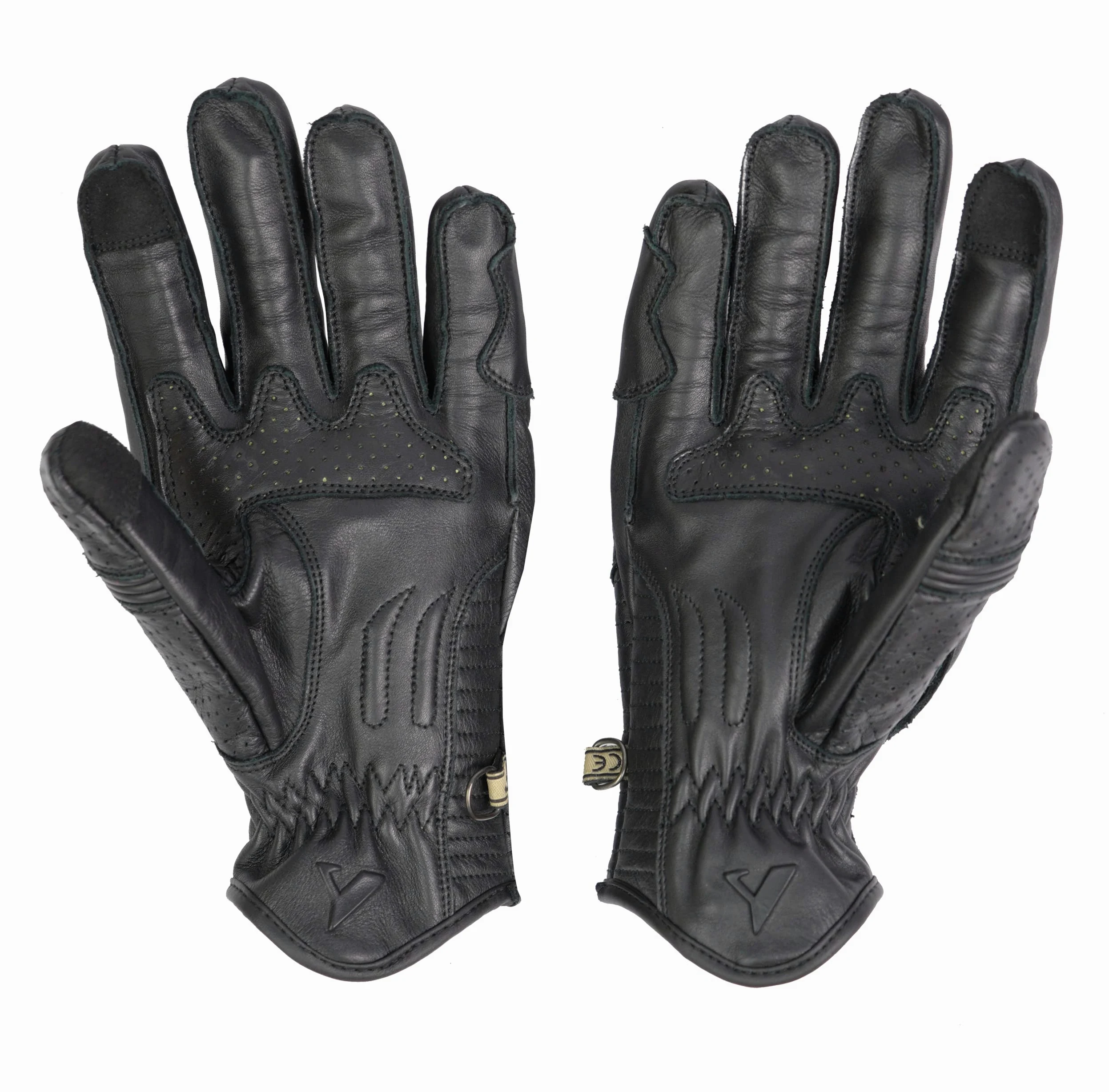 BY CITY | Guantes de Verano para Moto | Guantes de Piel de Chivo | Protecciones Rígidas en Nudillos | Zonas Acolchadas | Refuerzo Antiabrasión en la Palma | Transpirables