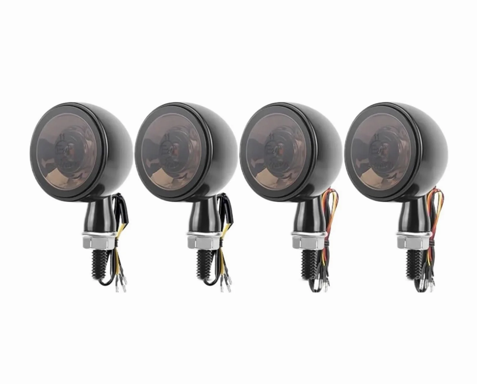 Intermitentes para Motocicleta, luz de señalización de Motocicleta LED, indicador Luminoso Blanco y Rojo, Luces de Freno y posición traseras, Intermitentes para Motocicleta de 8 mm.