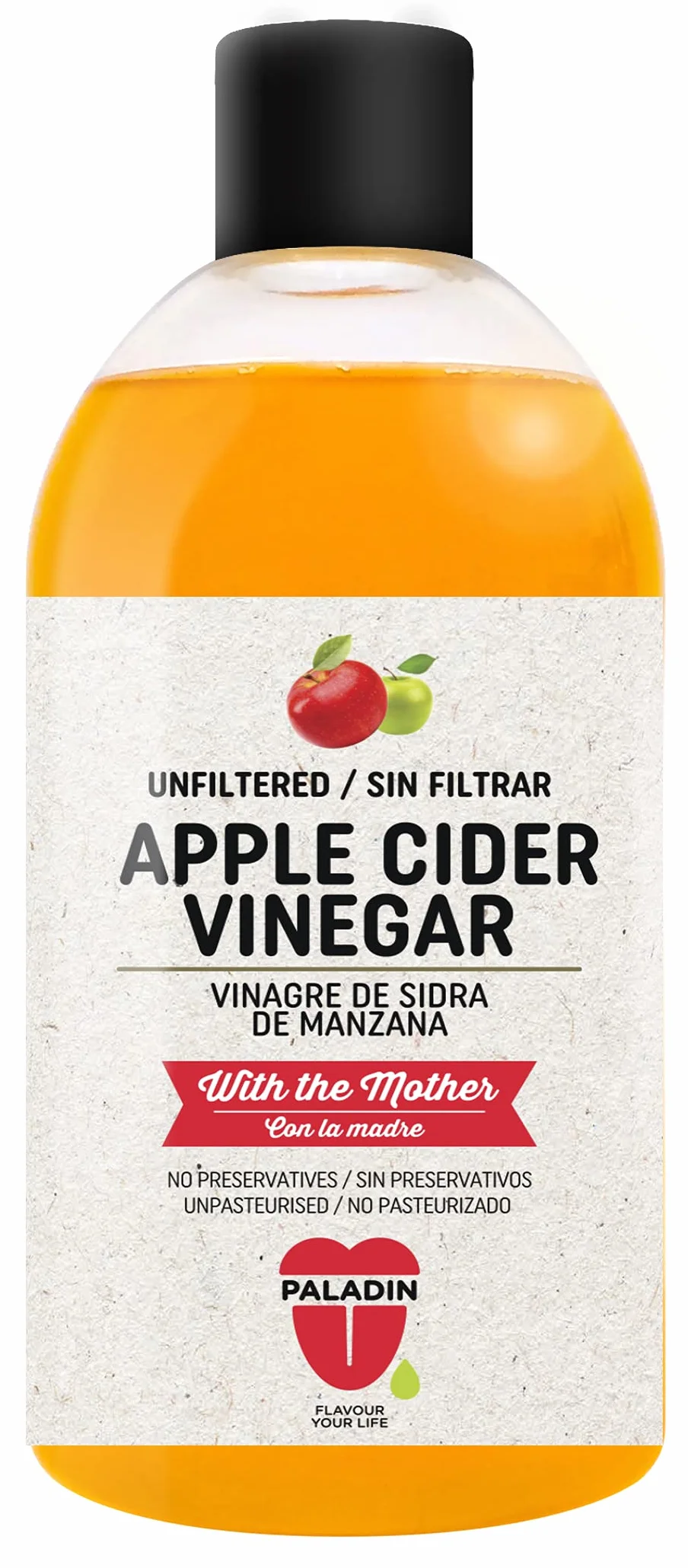 PALADIN VINAGRE DE SIDRA DE MANZANA SIN FILTRAR 500ml CAJA 6 UNIDADES