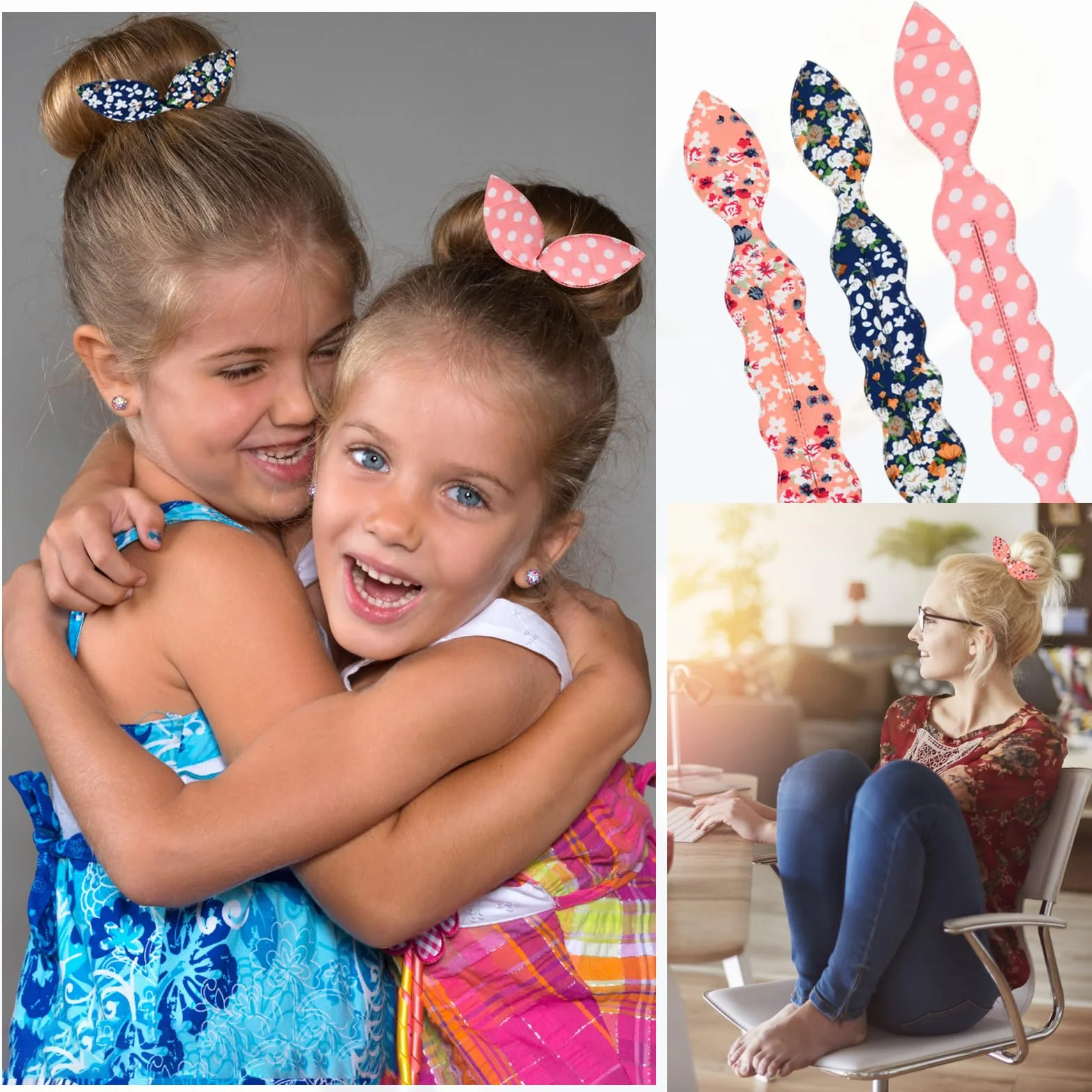 Donut Hair Bun Maker Spugna Schiuma Chignon per Ciambella 6 Pezzi Hair Styling Tools