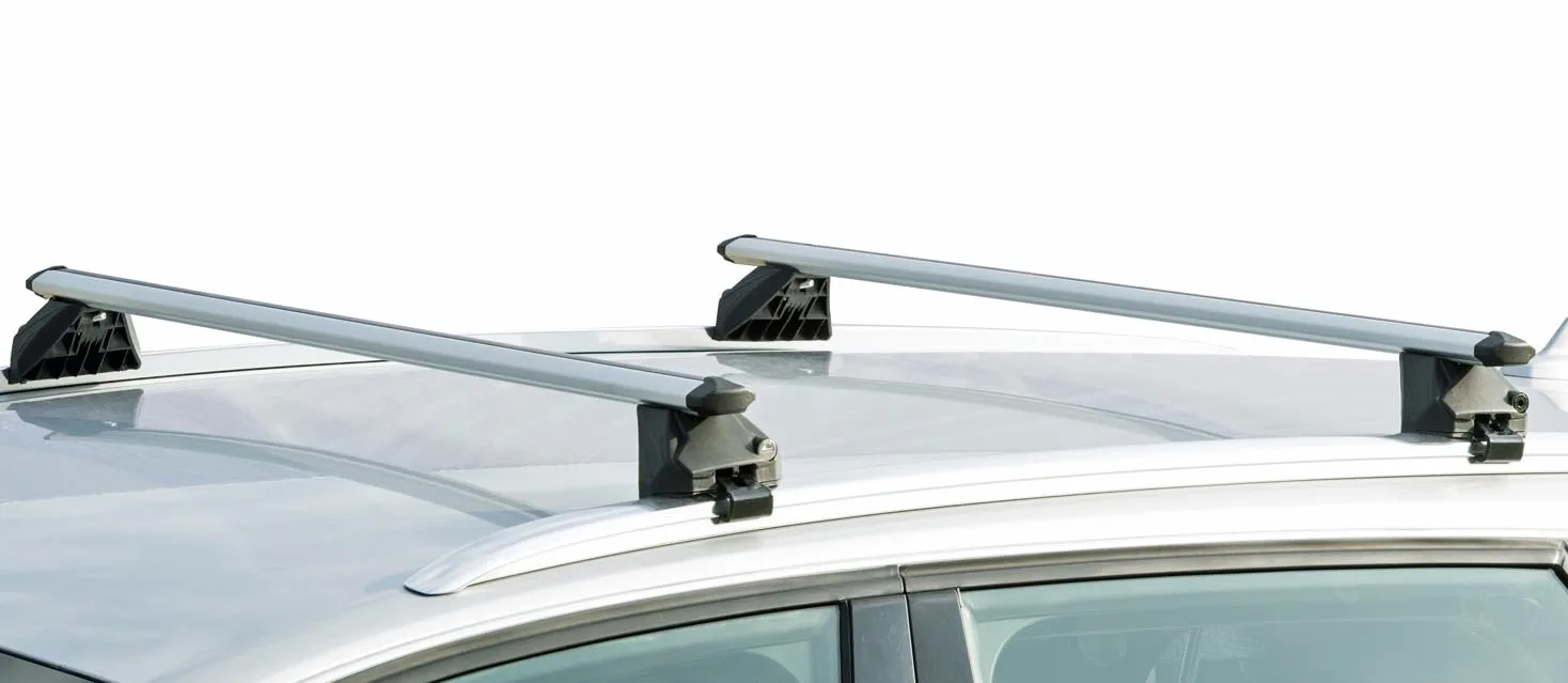 vdp – Barras portaequipajes CRV107A + Soporte para esquí/Snowboard/esquís de Aluminio 4 Pares Audi Q7 (4L) 5 Puertas 2006 – 2015
