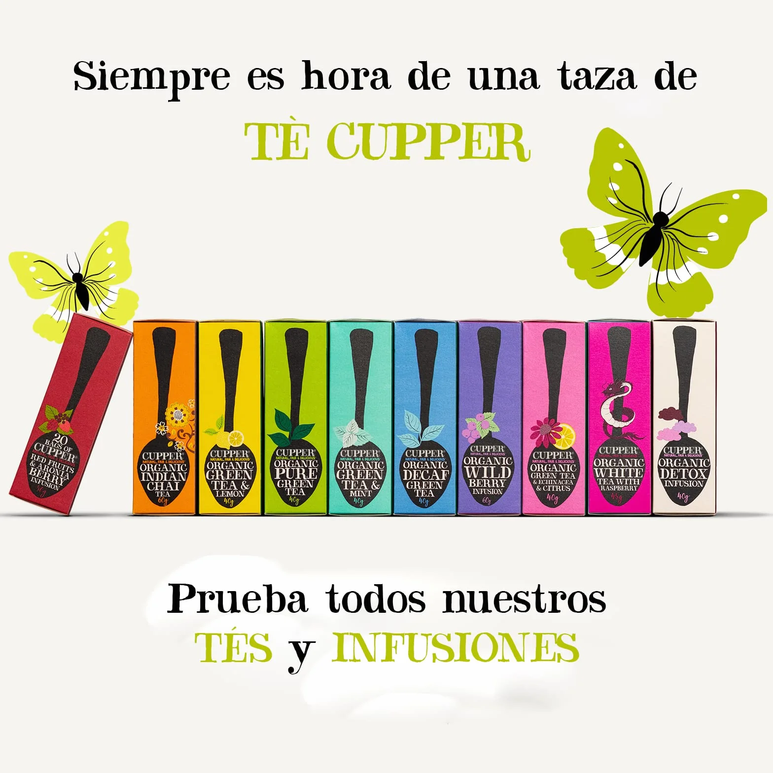 Cupper Infusión de Jengibre y Cúrcuma BIO Pack 4 Cajas 20 Bolsitas Ecológicas Antioxidante Vegano